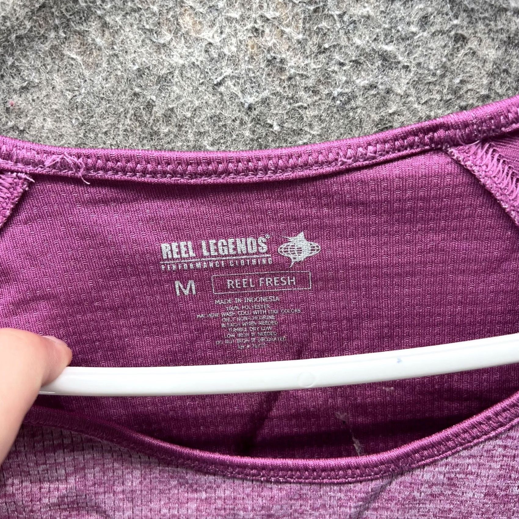 Vintage Reel Legends Shirt Womens M Pink Purple 3/4 Sleeve Performance Athletic Top Size M / US 6-8 / IT 42-44 - 5 Thumbnail