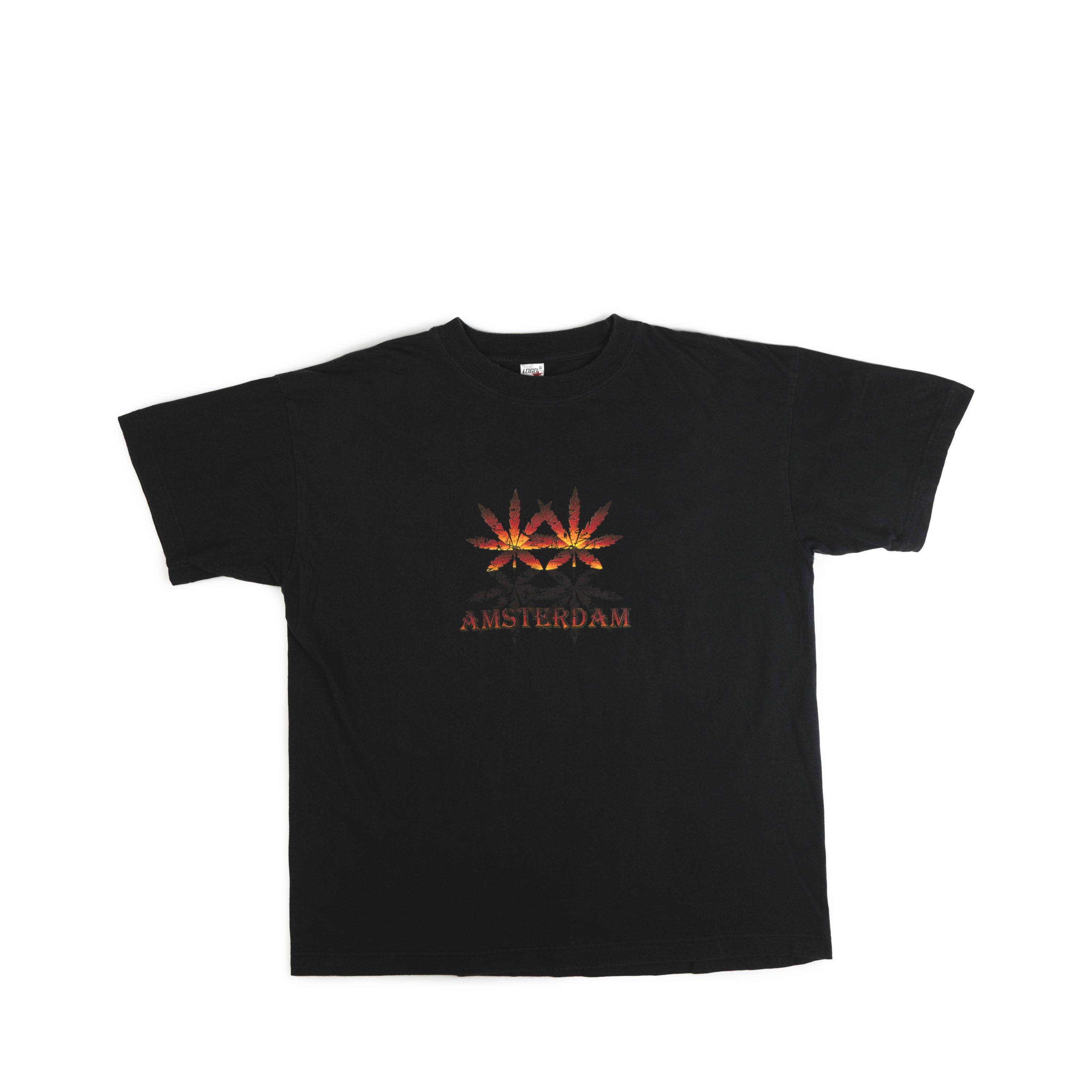 Vintage Vintage 1990's Amsterdam Weed Tee Shirt Size US XL / EU 56 / 4 - 1 Thumbnail