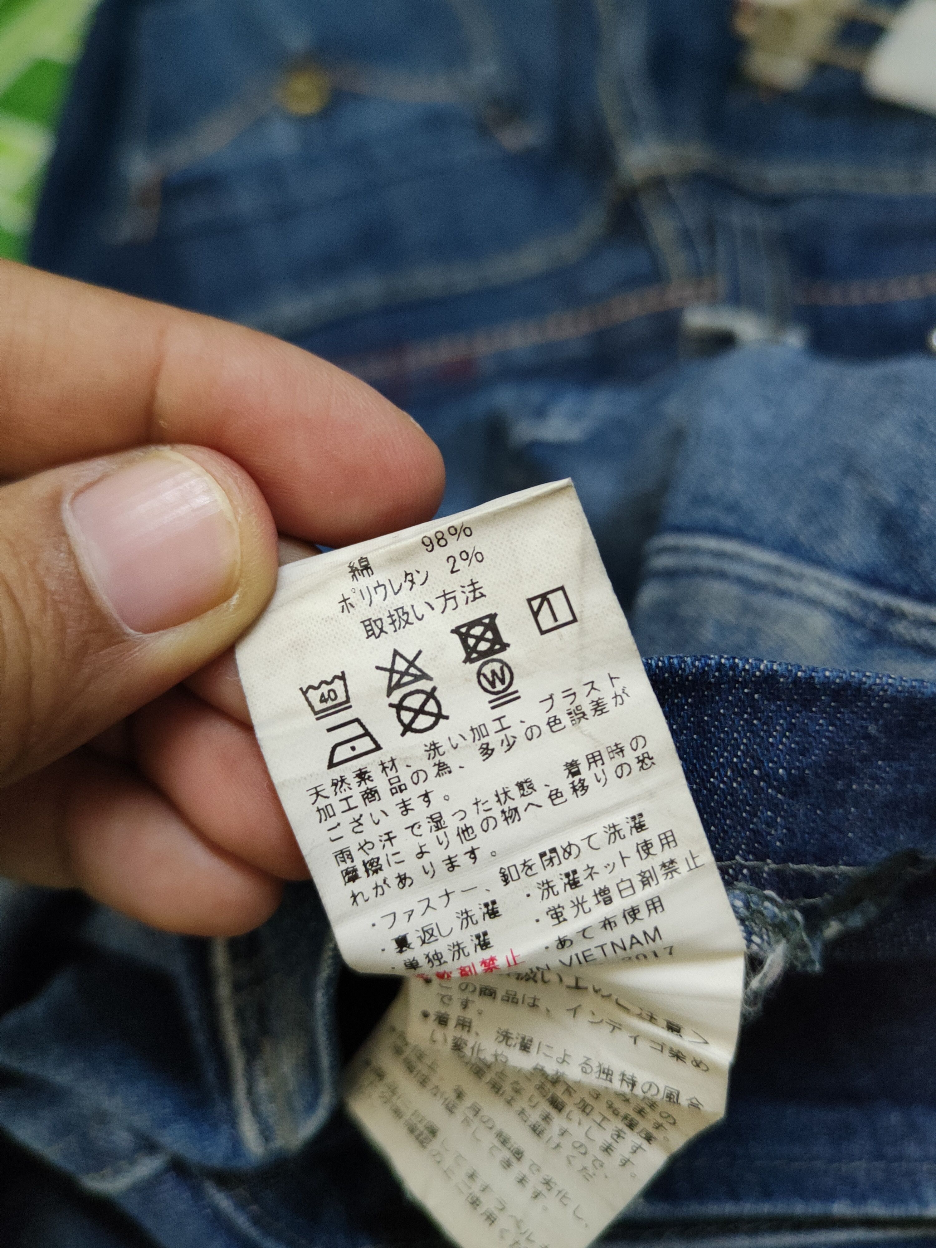 Japanese Brand Burtle Blue Distressed vintage soft denim Jeans #W2059 Size US 37 - 15 Thumbnail