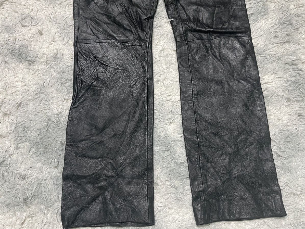 Johnbull 80s JOHNBULL LEATHER PANT TALON ZIPPER Size US 28 / EU 44 - 3 Thumbnail
