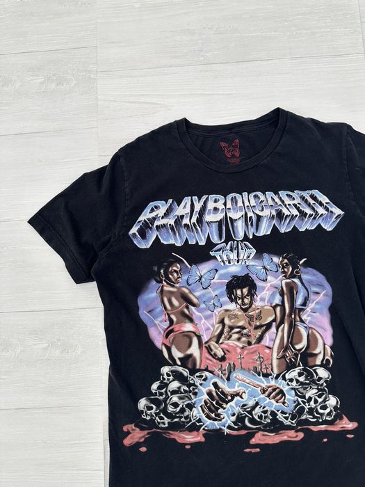 Playboi Carti Playboi Carti Airbrushed Black Magnolia Tour Tee XL Opium ...