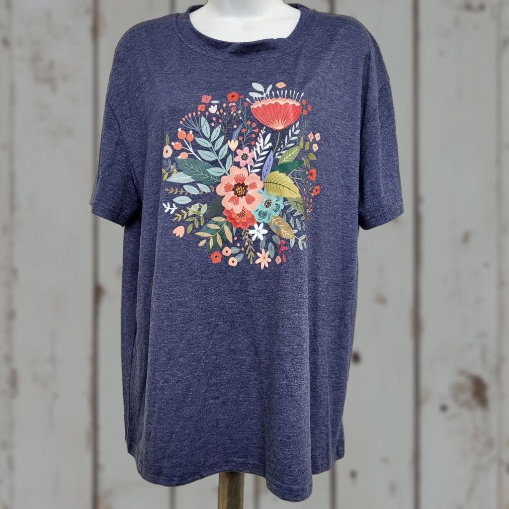 Vintage VINTAGE Unbranded T-Shirt Women's 2XL Floral Boho Wildflower Plant Lover Unisex Short Sleeve Round Neck Mens Womens Size XXL / US 16-18 / IT 52-54 - 1 Thumbnail