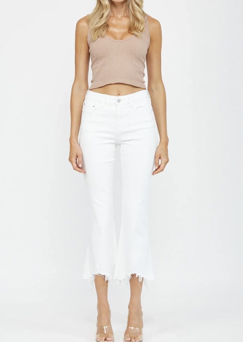 Citizens Of Humanity Citizens Of Humanity Women's Drew Fray Crop Flare Jean Size 25" / US 0 / IT 36 - 1 Thumbnail