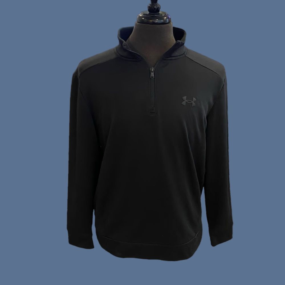 Under Armour Under Armour Jacket Mens Black 1/4 Zip Loose Fit Polyester 1/4 Zip Long Sleeve Medium M Black Mens Jacket Size US M / EU 48-50 / 2 - 1 Thumbnail