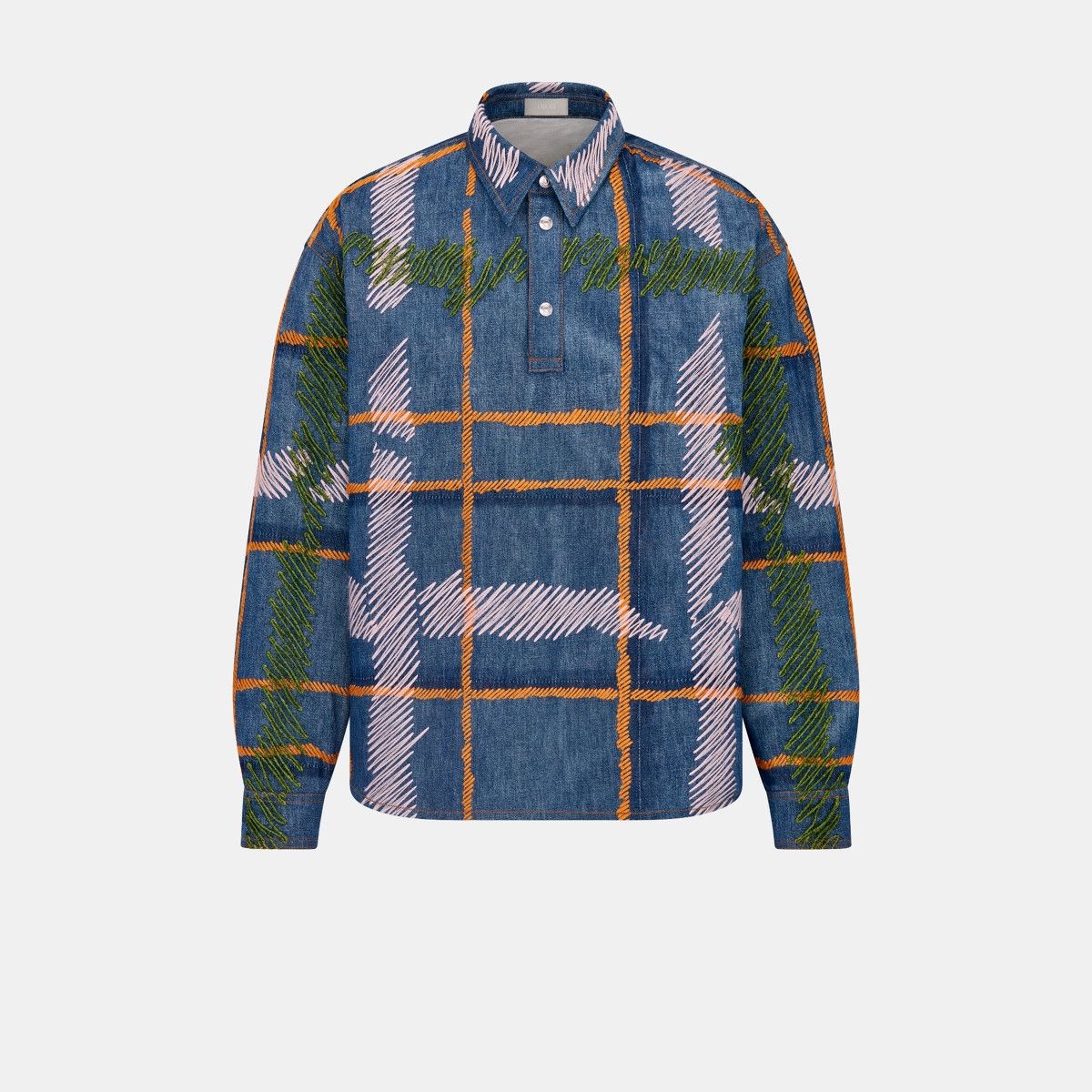 o1w1db11024 Dior Tears Shirt in Blue