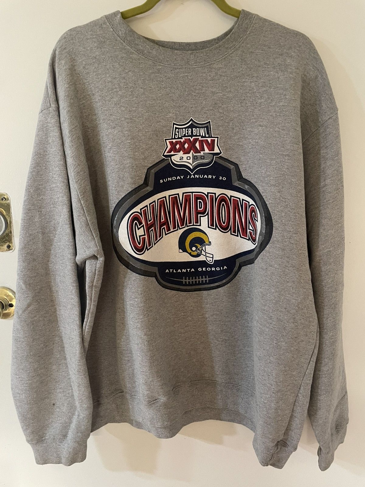 VINTAGE ATLANTA popular SUPER BOWL 34 SWEATSHIRT MADE IN USA