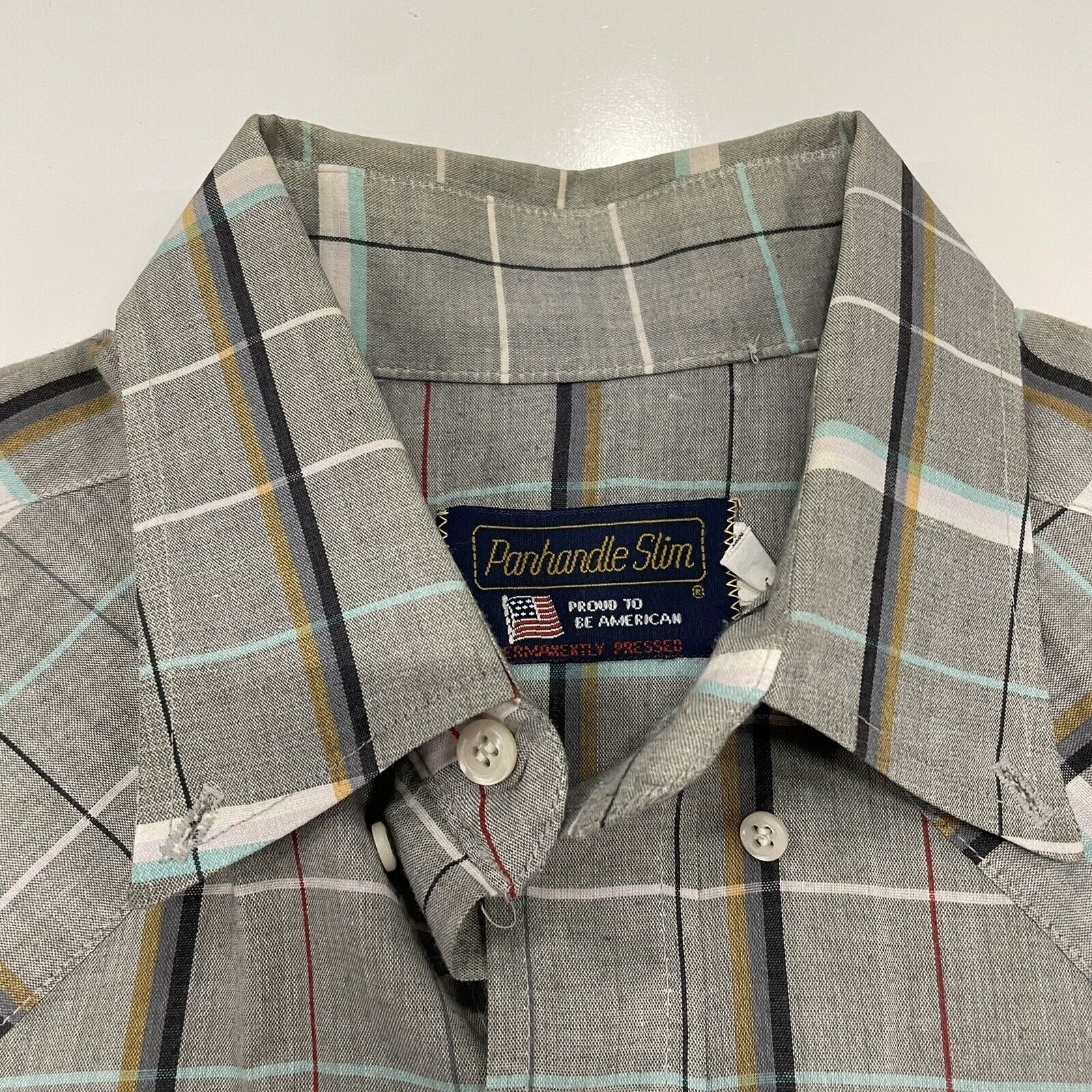 Panhandle Slim VTG 70’s Panhandle Slim Men’s Western Checks Shirt 16.5/35 Size US L / EU 52-54 / 3 - 4 Thumbnail