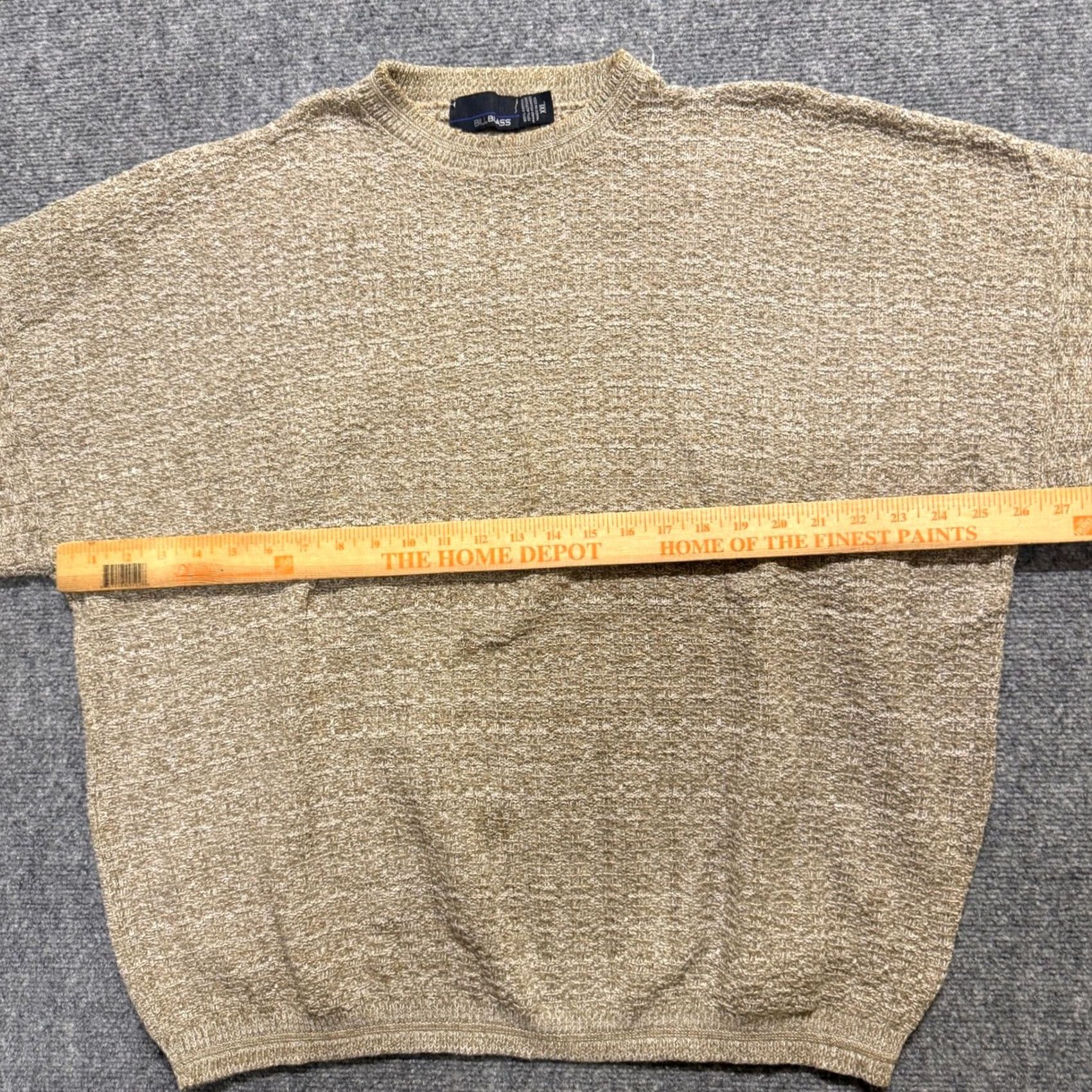 Bill Blass VINTAGE Bill Blass Knit Sweater Pullover 2XL Men Beige Distressed Cotton Blend Tan Pullover Mens Big & Tall Size US XXL / EU 58 / 5 - 6 Thumbnail