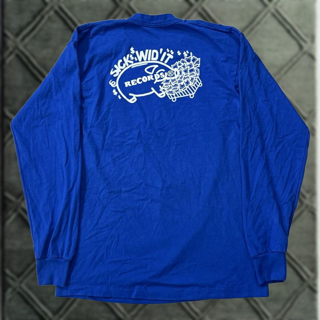 Fruit Of The Loom VINTAGE 90s E-40 In A Major Way Longsleeve Shirt Large Blue Crew Neck Cotton Graphic Print Hyphy Bay California Size US L / EU 52-54 / 3 - 1 Thumbnail
