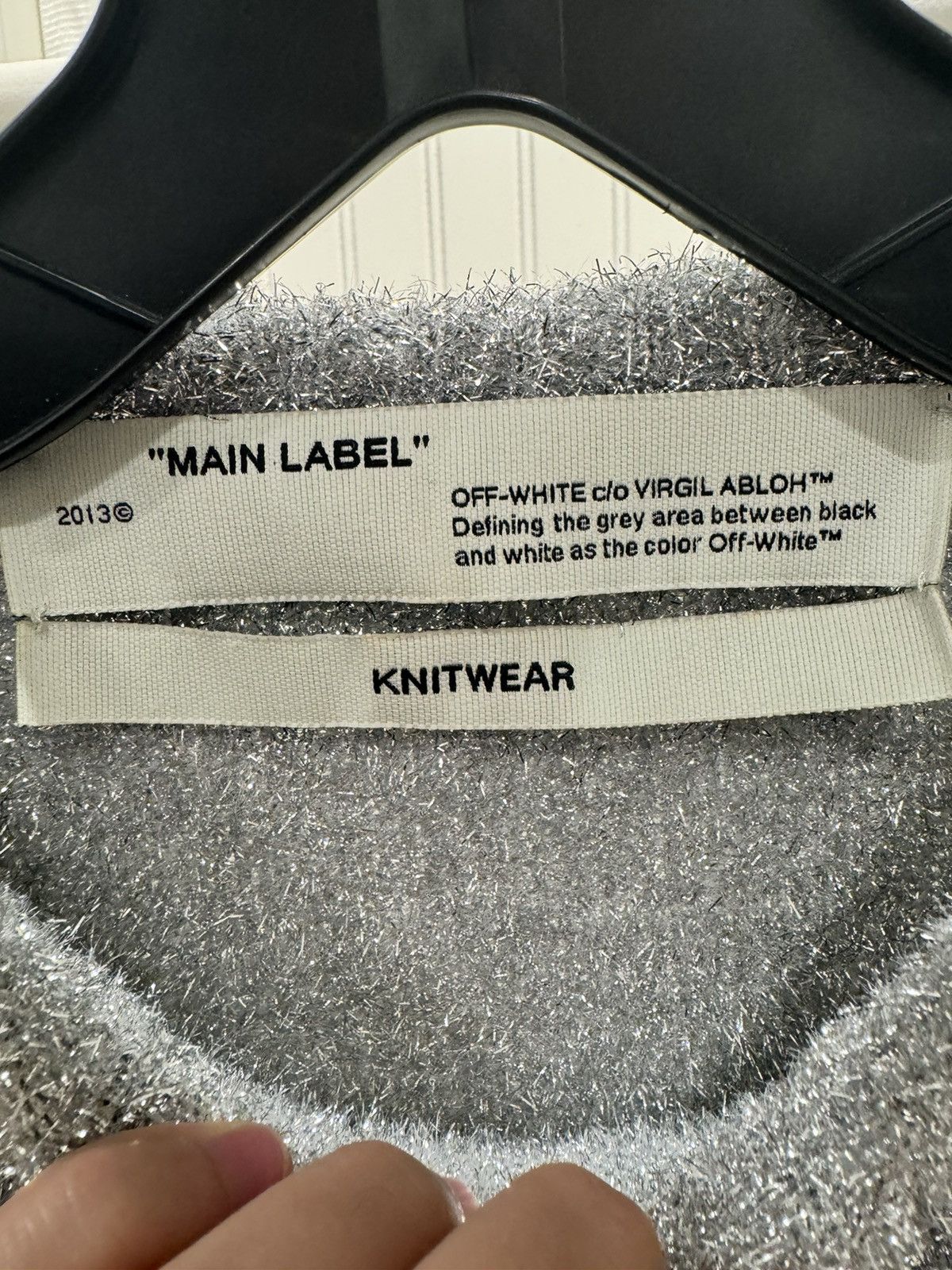 Off-White Off White Silver OFF Knit Sweater Size XS / US 0-2 / IT 36-38 - 5 Thumbnail