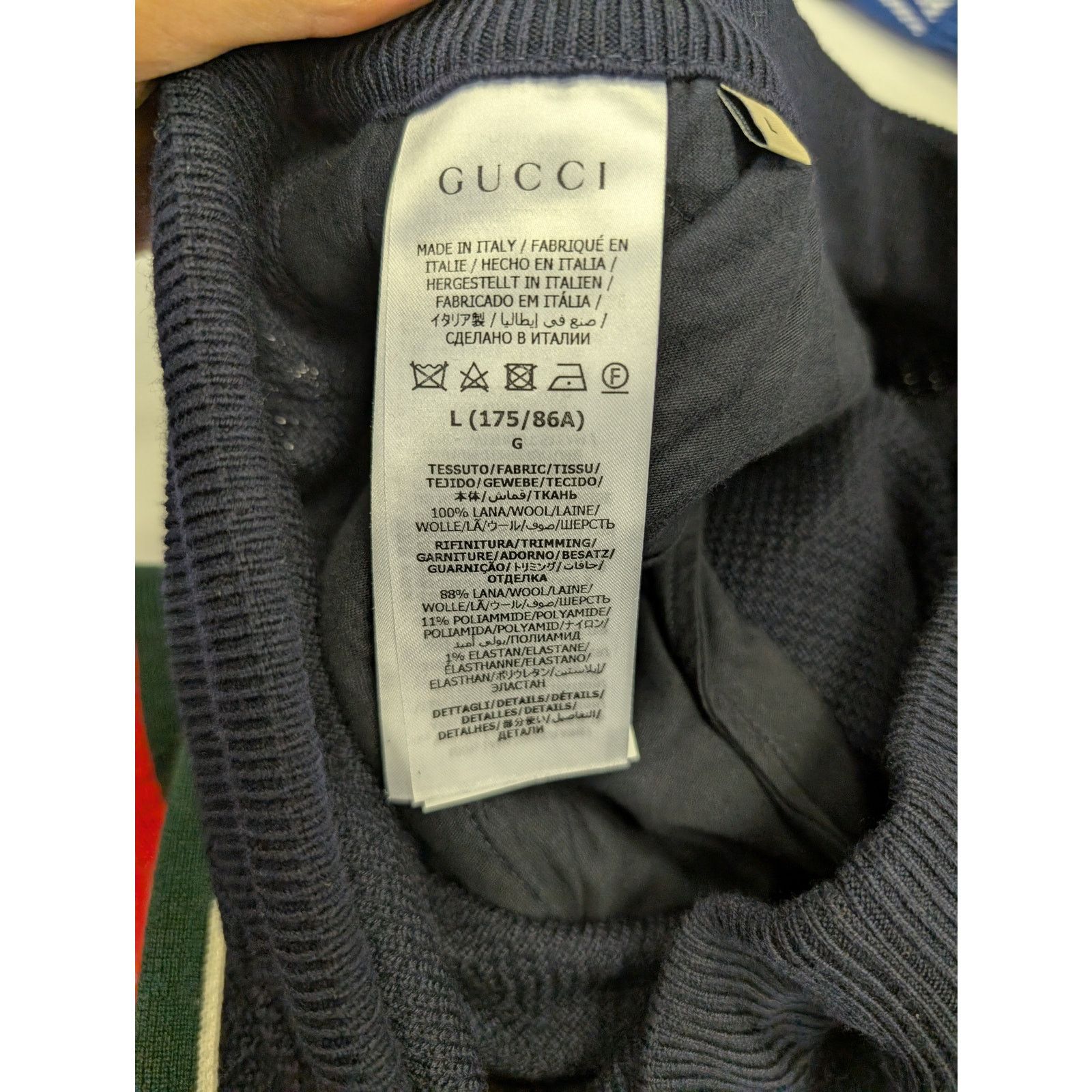 Gucci o1rshd1 GG Logo Sweatpants in Navy Size US 34 / EU 50 - 11 Thumbnail