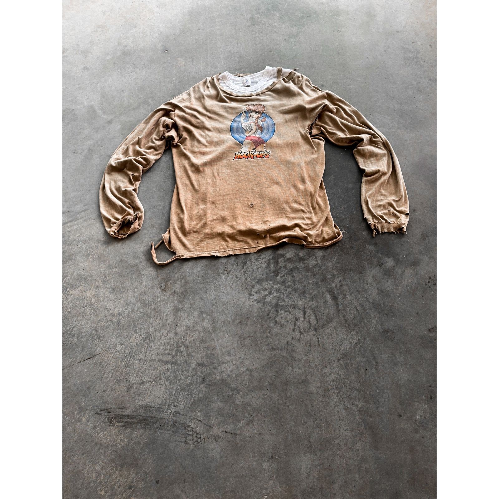 Hook-Ups 1990s Thrashed Hook-Ups Skate L/S Size XL Size US XL / EU 56 / 4 - 3 Thumbnail