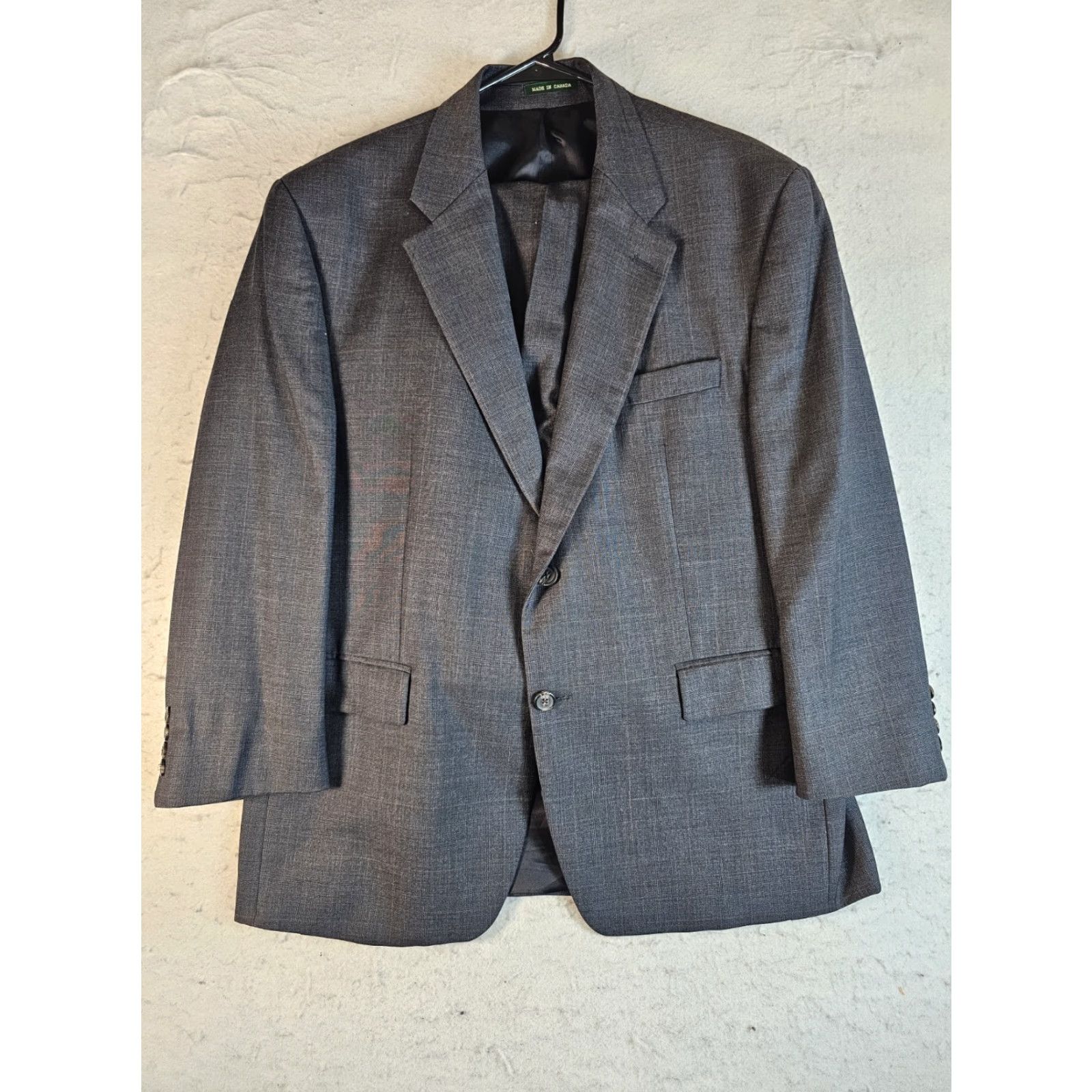 Ralph Lauren VINTAGE Lauren By RALPH LAUREN 2 Piece Suit Mens 44 Short 33x29 Grey Wool Classic 100% Wool Business Formal Party/Cocktail Travel Wedding Mens Size US 44 / EU 60 - 2 Thumbnail