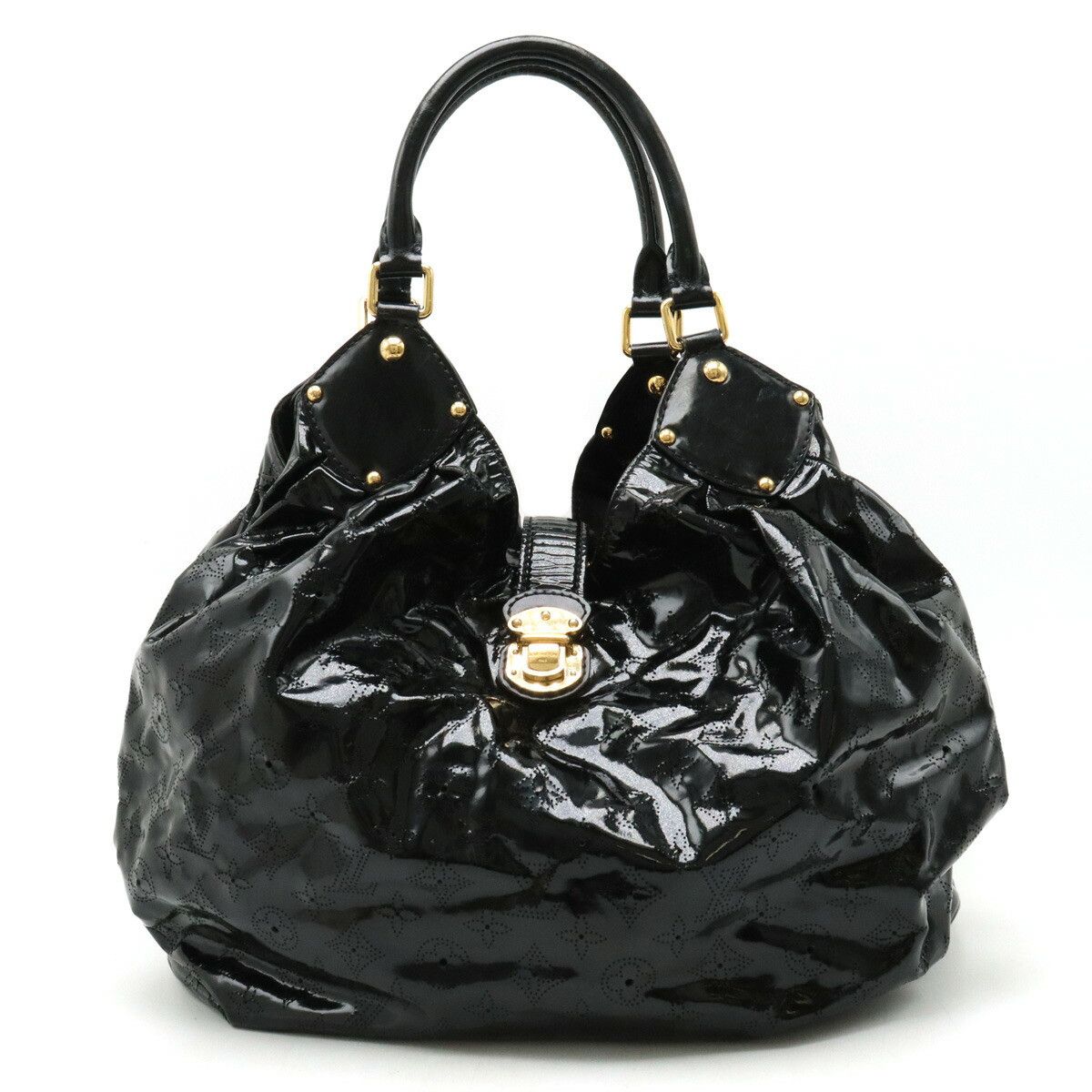 Louis Vuitton Louis Vuitton Monogram Mahina Suhali XL 2Way Bag Noir M95796 Enamel Shoulder Bag M95796 in Black, Women's