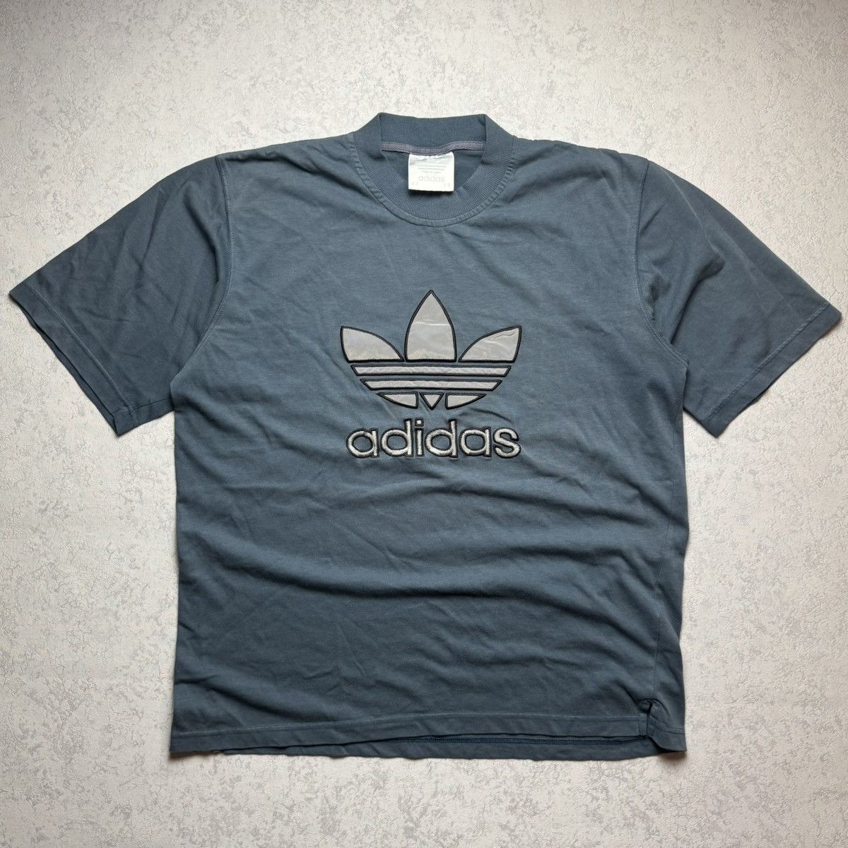 Adidas Adidas Vintage T-shirt Reflective Embroidered Logo 90s Size US L / EU 52-54 / 3 - 2 Thumbnail