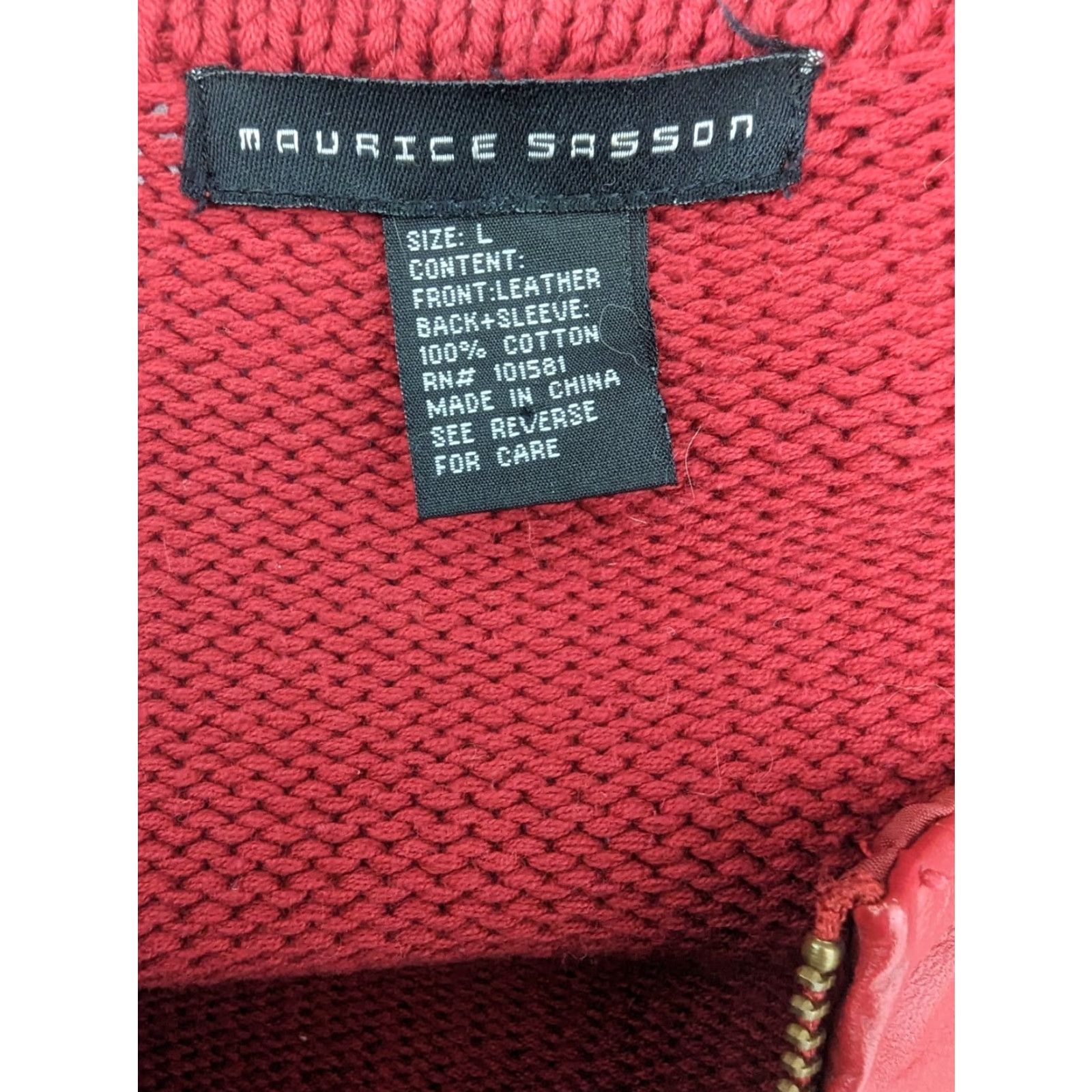 Vintage VINTAGE Y2K Leather Sweater Moto Blazer Red Womens Large Jacket blazer Size L / US 10 / IT 46 - 4 Thumbnail