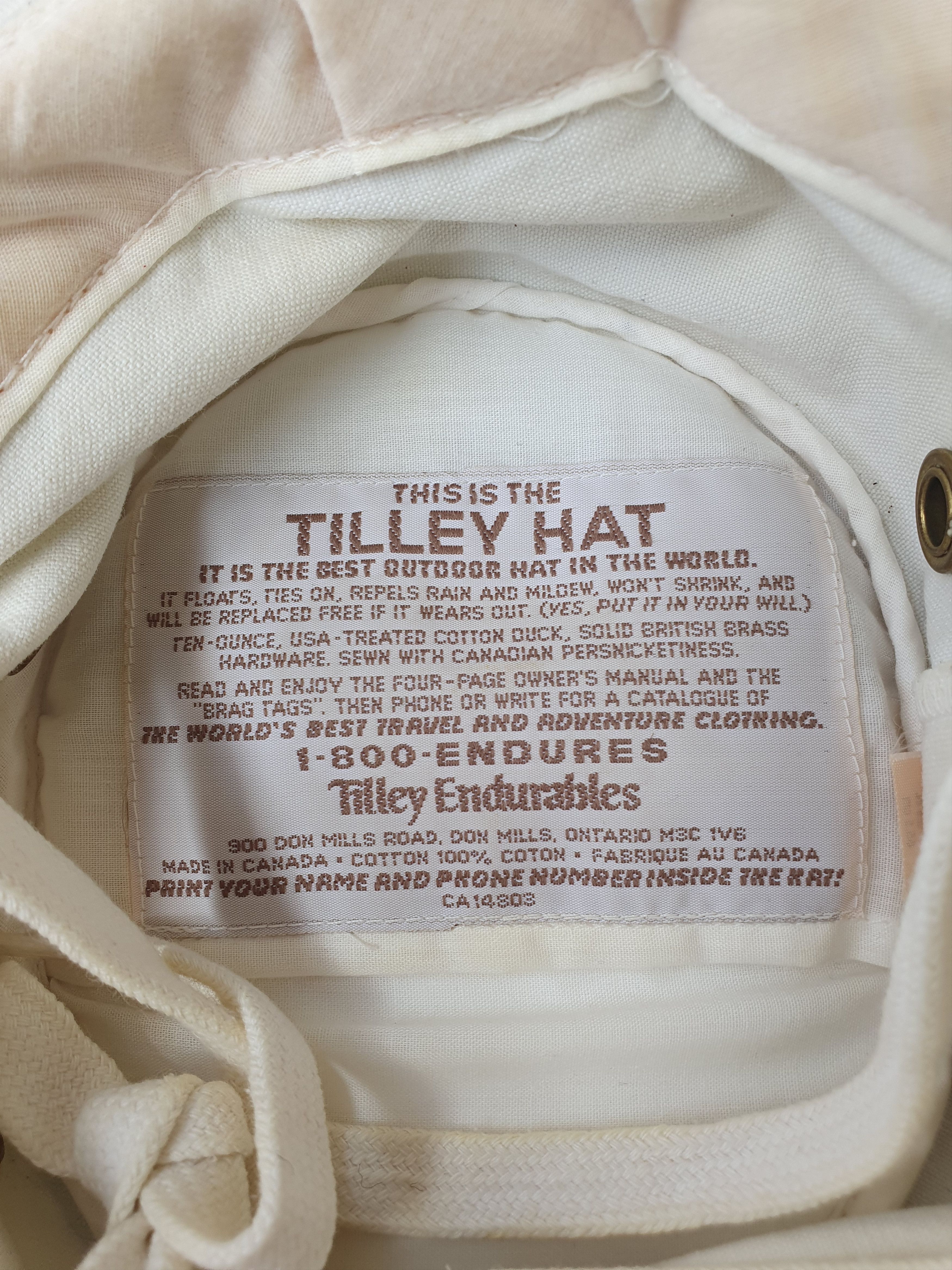 Tilley × Vintage Tilley Hat Vtg Safari T3 Duck Canvas Hat sz 6 7/8-55.5cm Size ONE SIZE - 4 Thumbnail