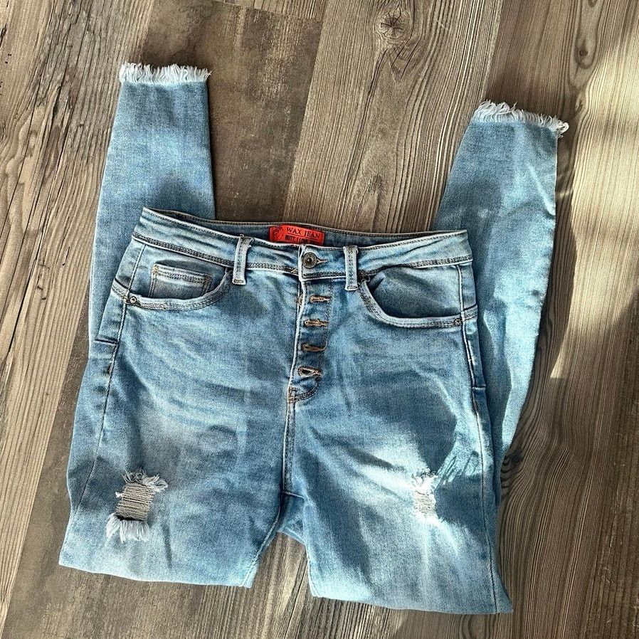 Other wax jean ripped high waisted blue jeans Size 28" / US 6 / IT 42 - 1 Thumbnail