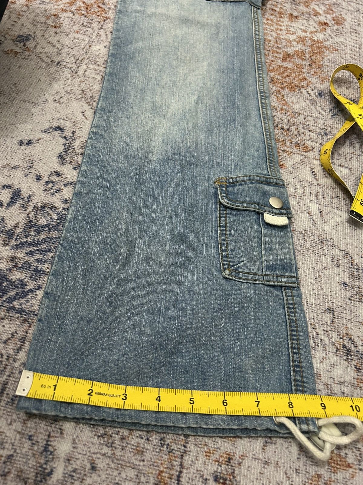 Japanese Brand Diva Cargo Multipocket Flare Jeans Size US 29 - 18 Thumbnail