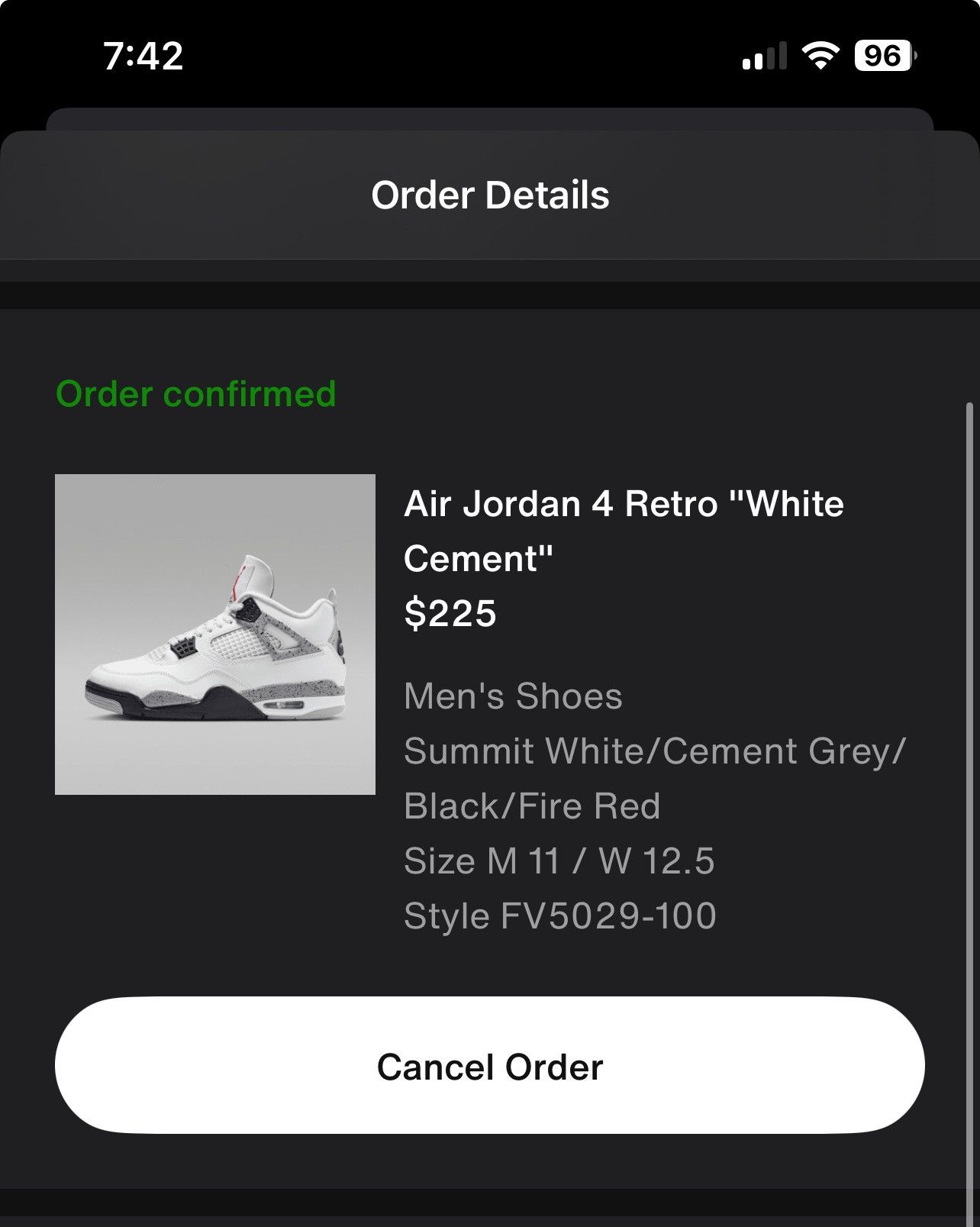 Jordan Brand Jordan 4 white cement shirt Size US 11 / EU 44 - 2 Thumbnail