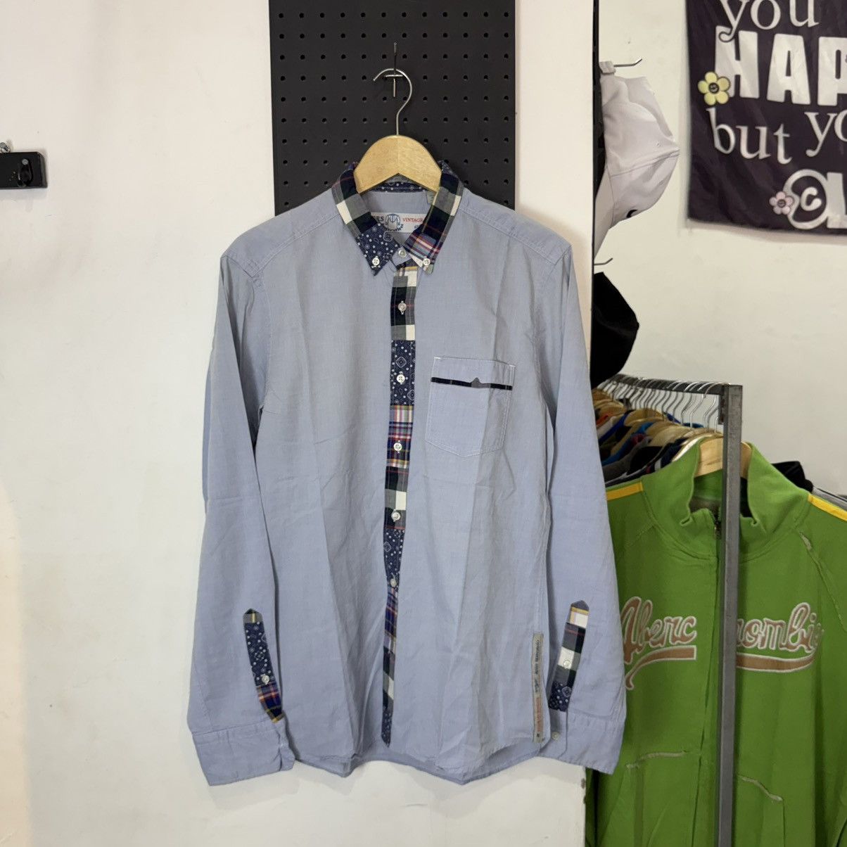 Japanese Brand Consumers guide patchwork button up shirt Size US M / EU 48-50 / 2 - 1 Thumbnail
