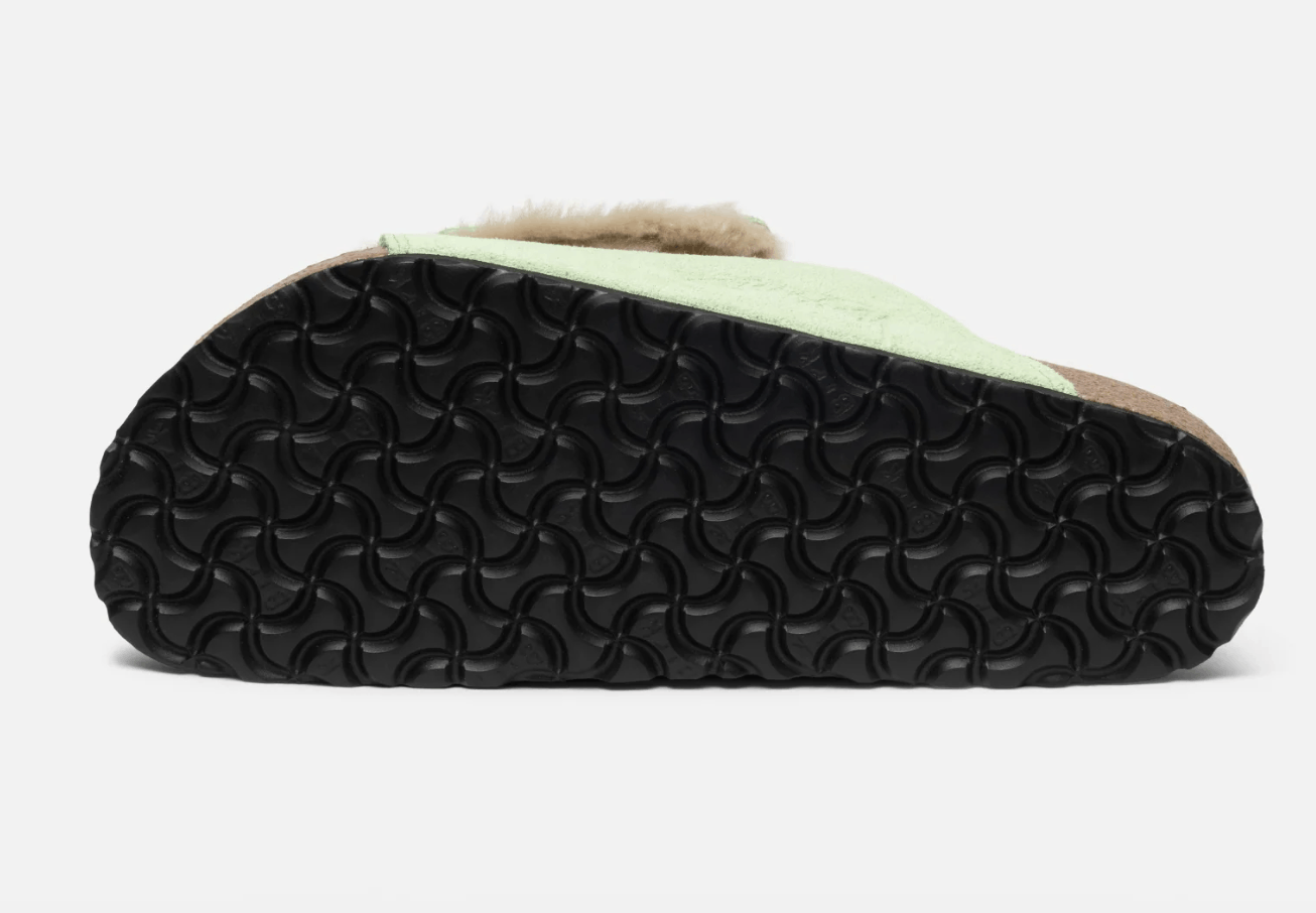 STUSSY Birkenstock Suede Shearling Slide Solana