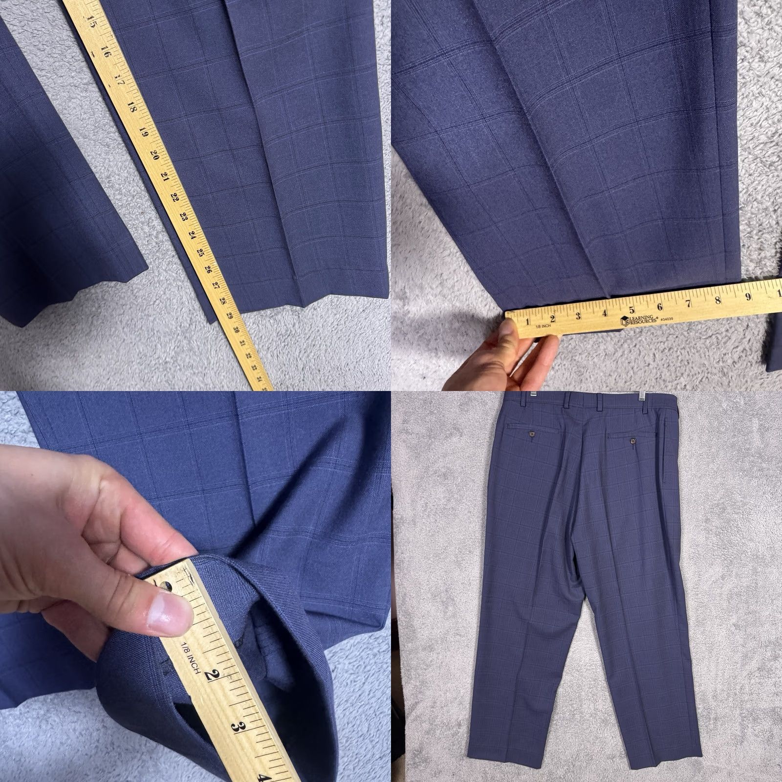 Ralph Lauren Ralph Lauren Dress Pants Mens 36x29 Slacks Trouser Windowpane Office Uncuffed Size US 36 / EU 52 - 8 Thumbnail