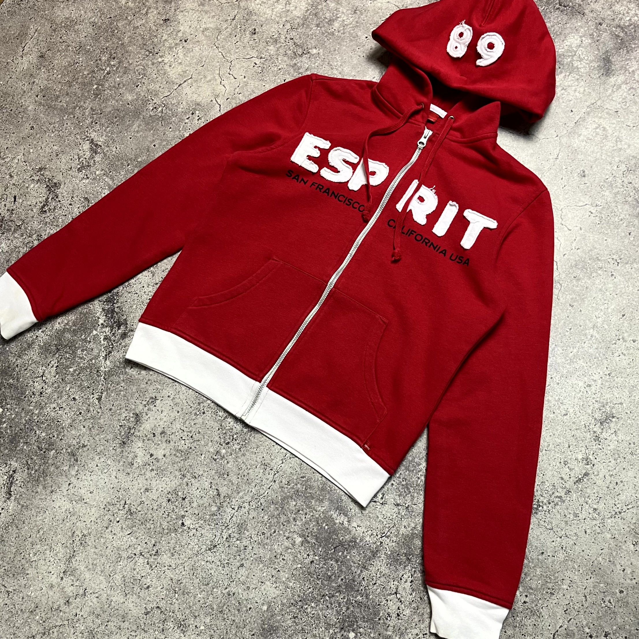 Esprit Y2K Esprit San Francisco Full Zip Cotton Red Hoodie Size S Size S / US 4 / IT 40 - 3 Thumbnail
