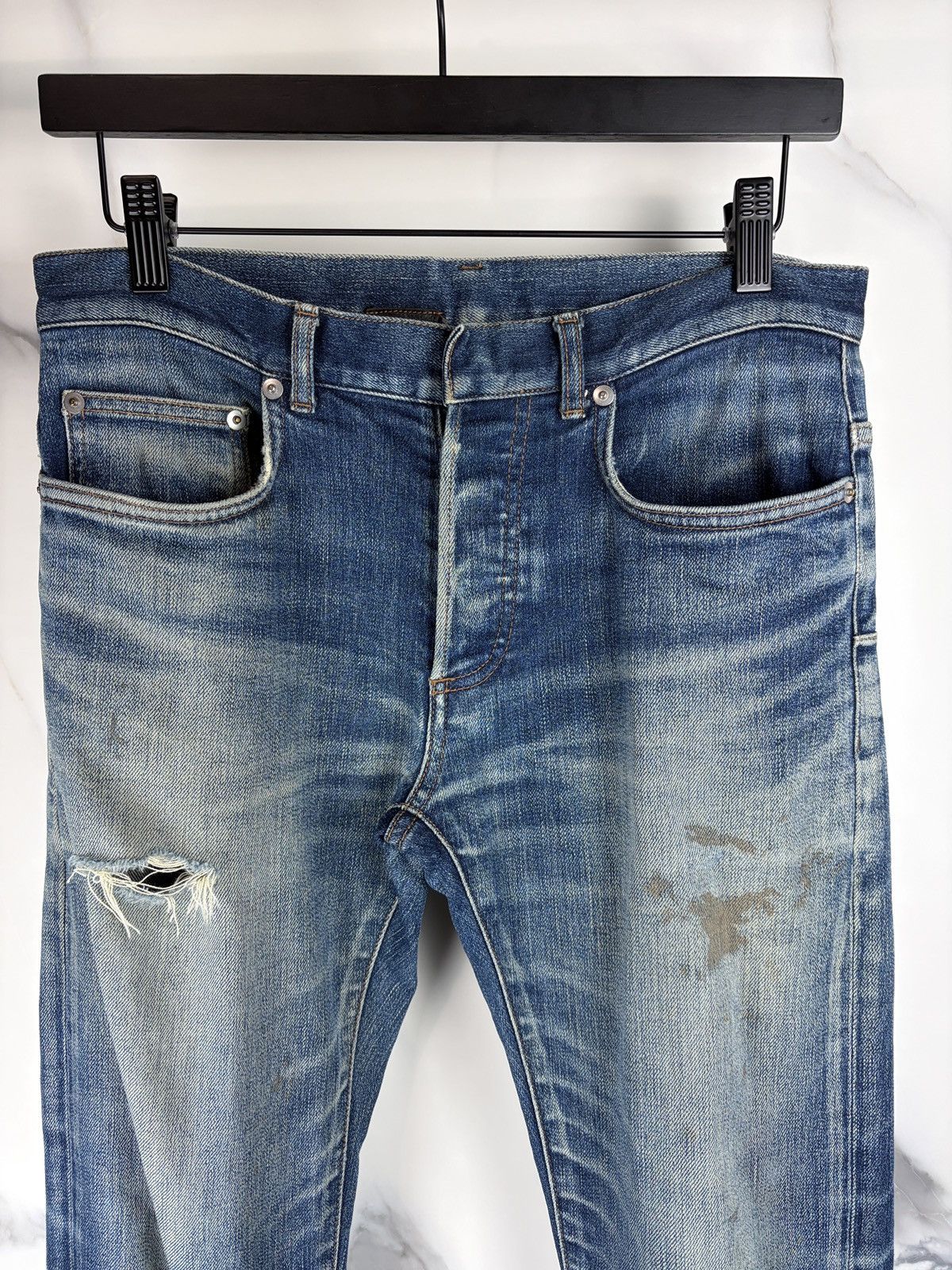 Dior AW11 Dior Homme My Darling Claymask Faded Jake Denim Jeans Size US 28 / EU 44 - 3 Thumbnail