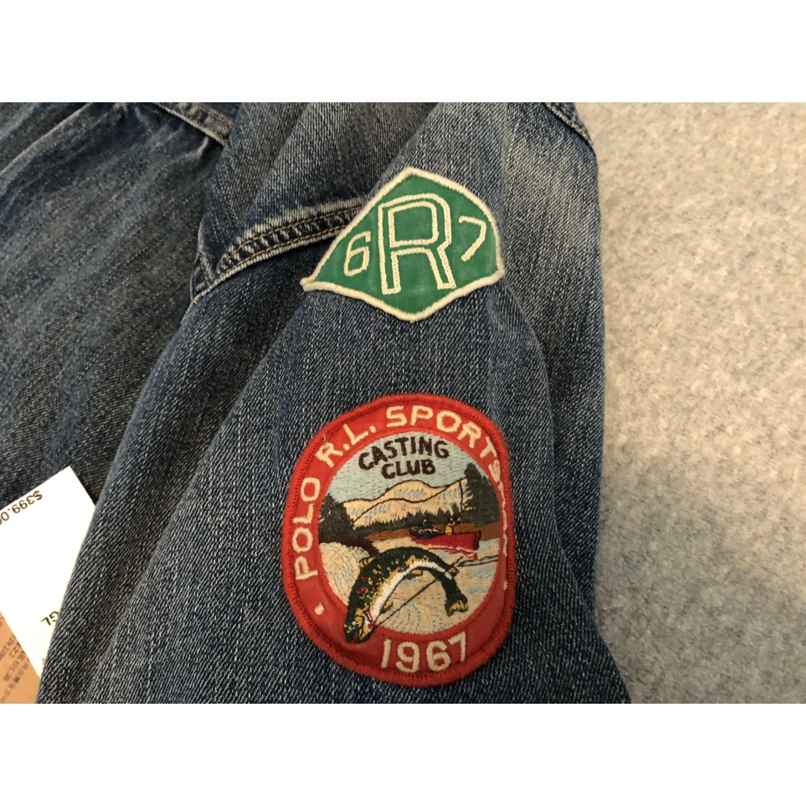 Polo Ralph Lauren VINTAGE Polo Ralph Lauren Sportsman Trucker Denim Jean Jacket USA Flag 3XLT NWT Size US XXL / EU 58 / 5 - 6 Thumbnail