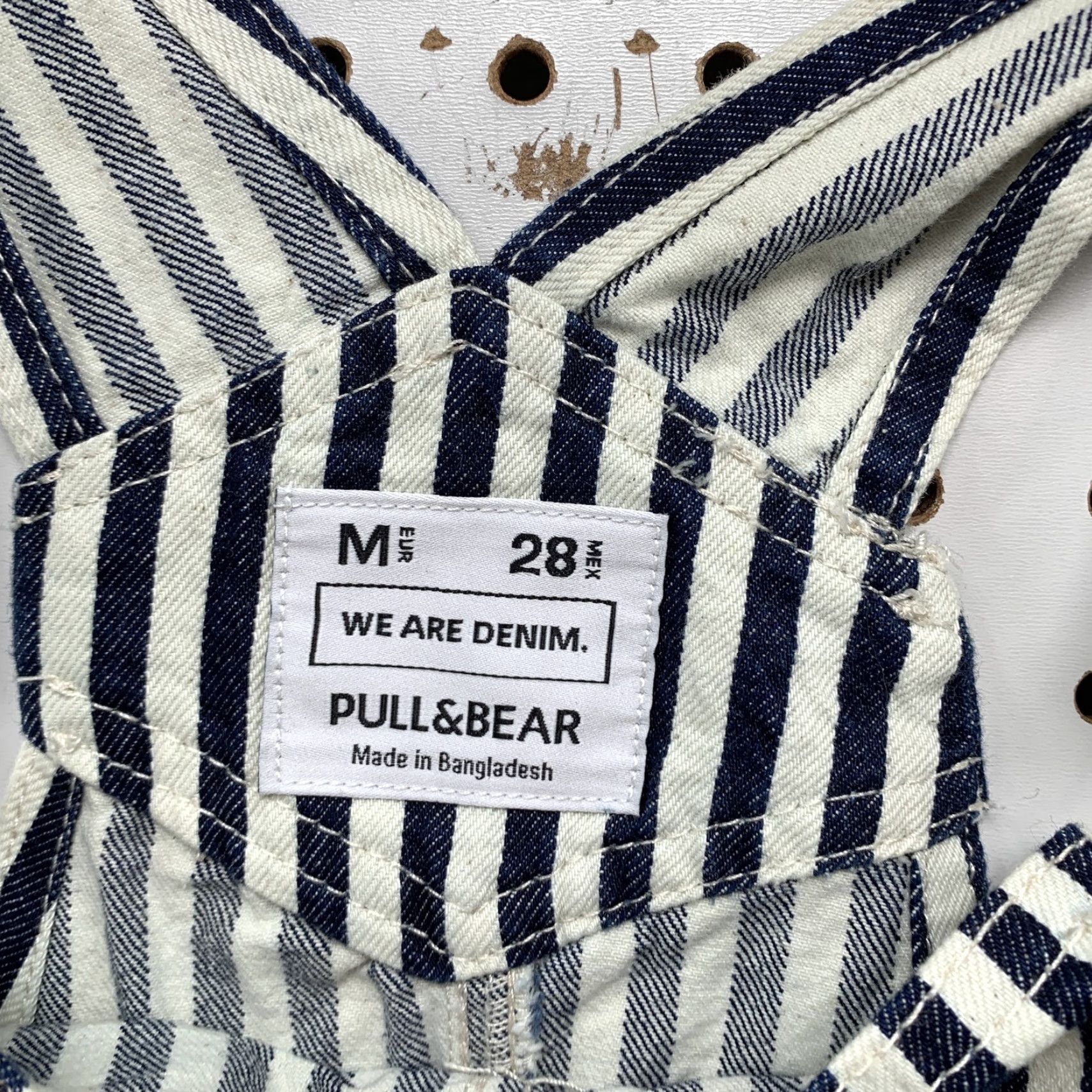 Vintage Pull&Bear Denim Blue White Striped Overalls Top Womens Medium Summer Casual Size M / US 6-8 / IT 42-44 - 4 Thumbnail