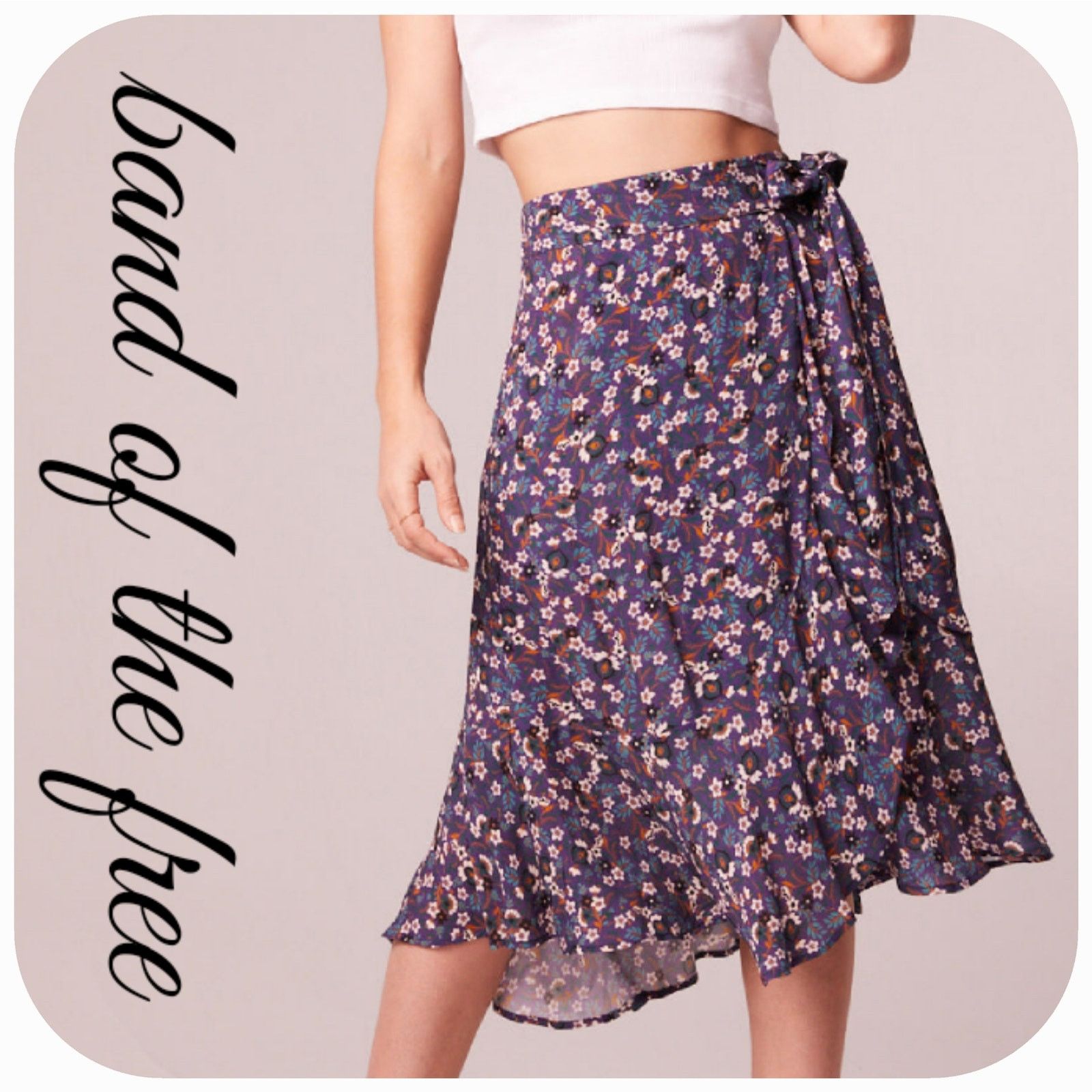 Other NWT B.O.G. Band of the Free Linaelle Floral Wrap Skirt Sz. S Size 27" / US 4 / IT 40 - 1 Thumbnail
