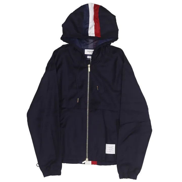Thom Browne Thom Browne Navy Hooded Zip Jacket -2507 Size US M / EU 48-50 / 2 - 2 Thumbnail