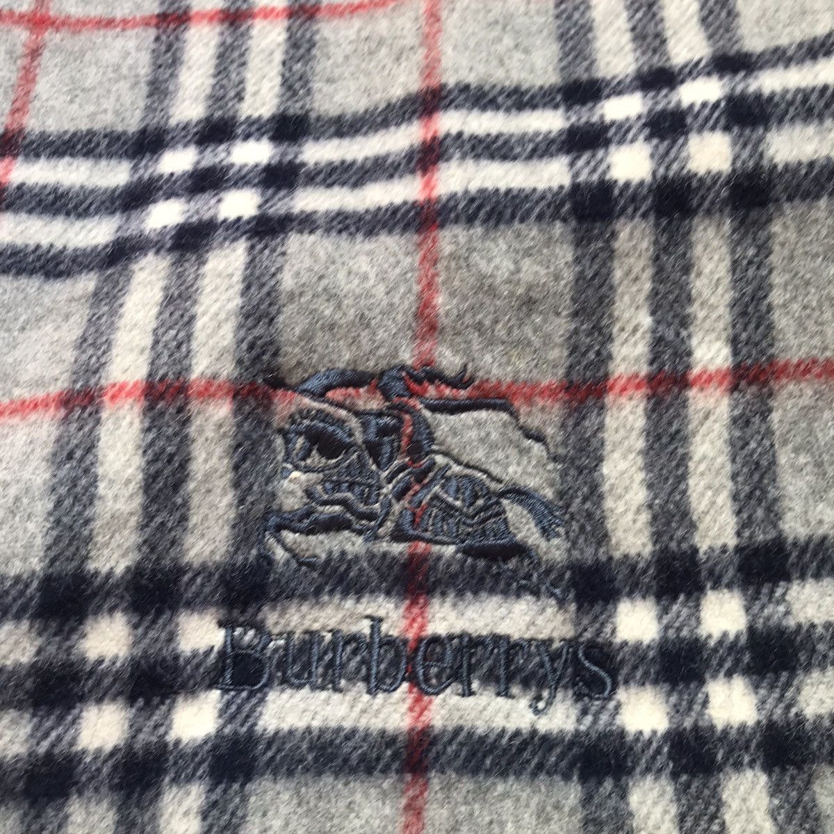 Burberry × Vintage ‼️VINTAGE BURBERRY WOOL SCARF BIG LOGO NOVACHECK‼️ Size ONE SIZE - 3 Thumbnail