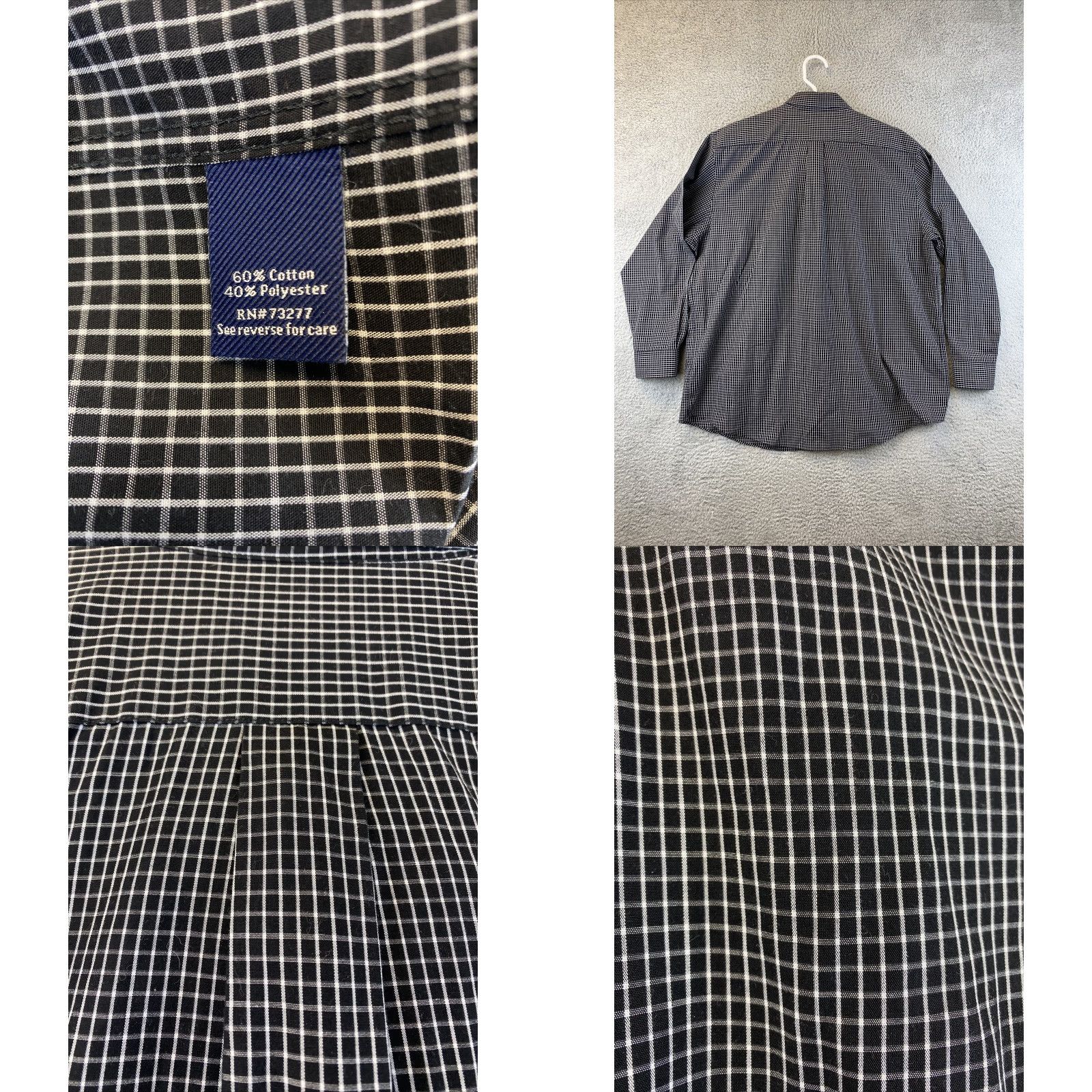 Croft & Barrow Croft & Barrow Shirt Men’s 18 34/35 Black Plaid Long Sleeve Button-Up Classic Fit 100% Cotton Regular Vintage? No Size US XXL / EU 58 / 5 - 8 Thumbnail