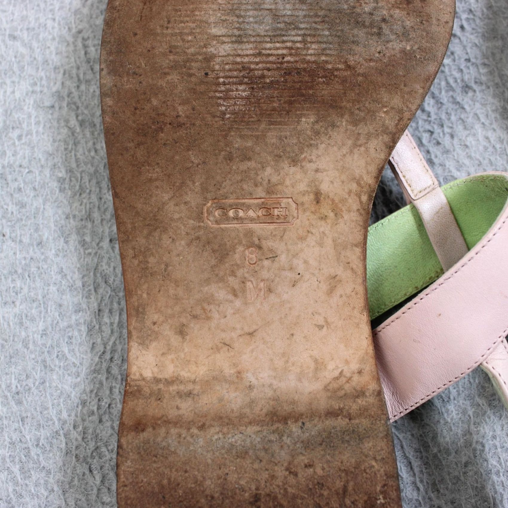 Coach Coach Sandals Women Size 8 Pink Leather Thong Ankle Strap Italy Quiet Luxury Y2K Size US 8 / IT 38 - 4 Thumbnail