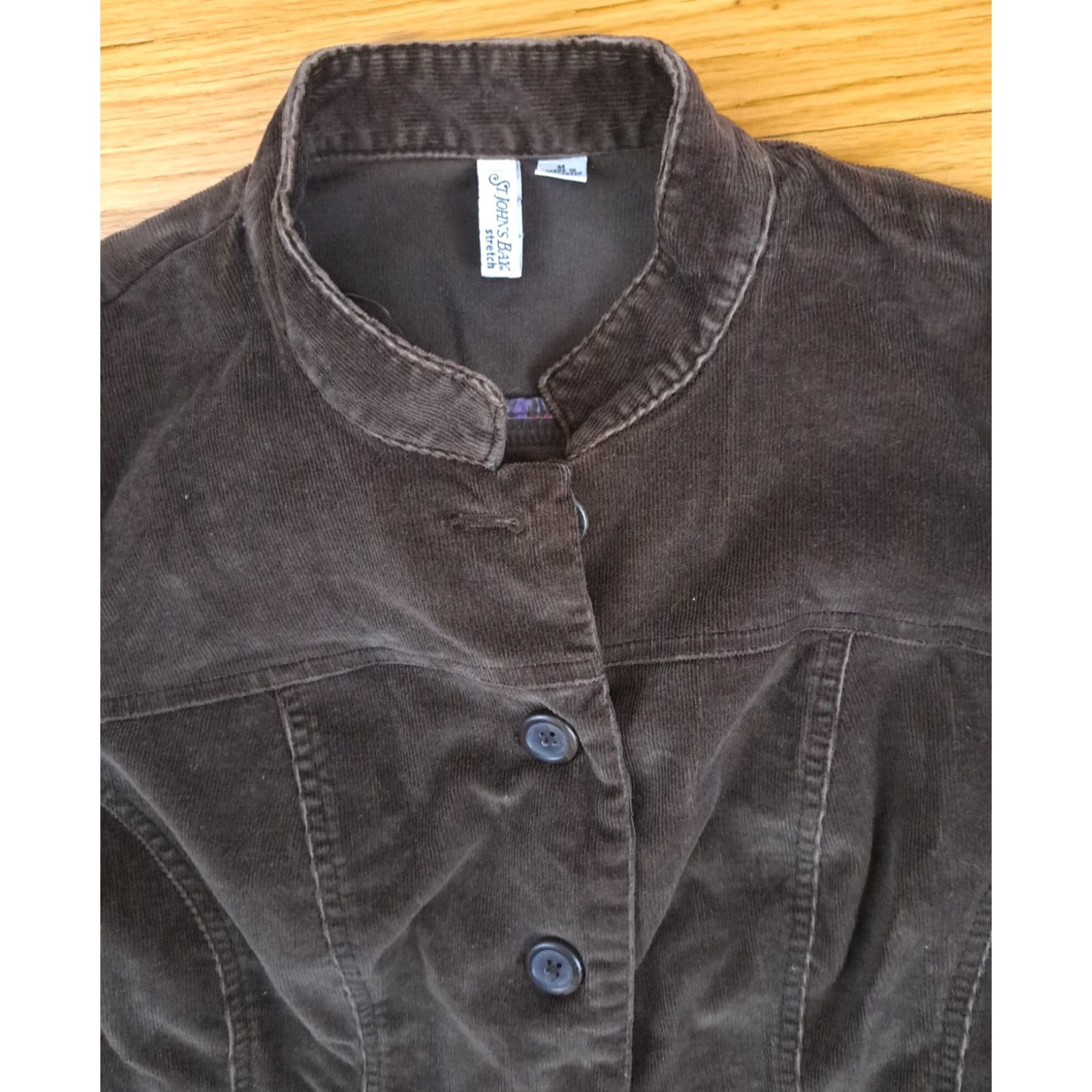 Vintage St. John's Bay Jacket Corduroy Brown Medium Women Basic Jacket Vintage No Size ONE SIZE - 3 Thumbnail