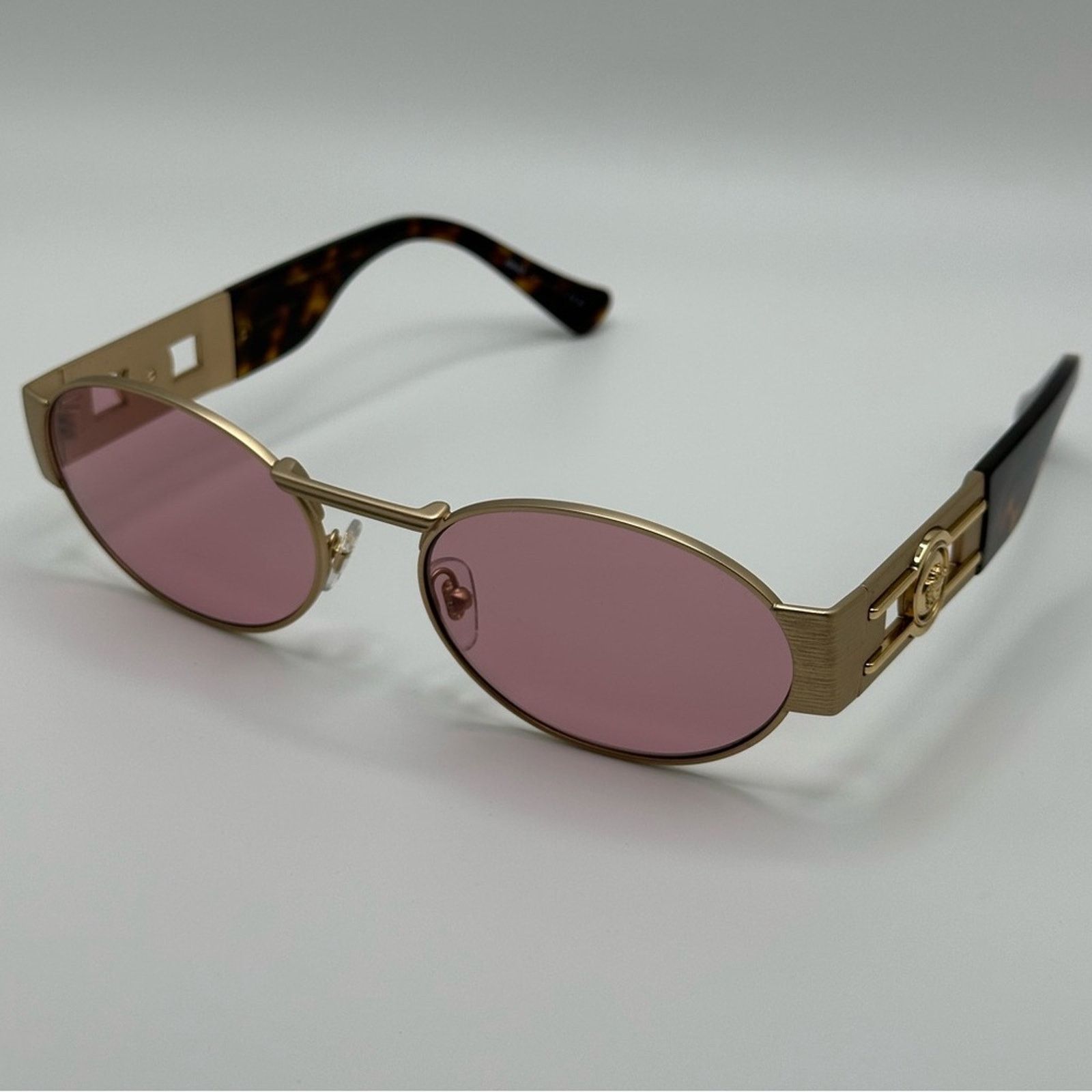 Versace NEW VERSACE VE2264 100284 Matte Gold Light Violet Unisex Size ONE SIZE - 4 Thumbnail
