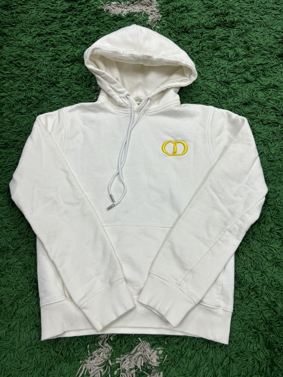 Dior Dior CD White Yellow Hoodie XS Used Size US XS / EU 42 / 0 - 1 Thumbnail