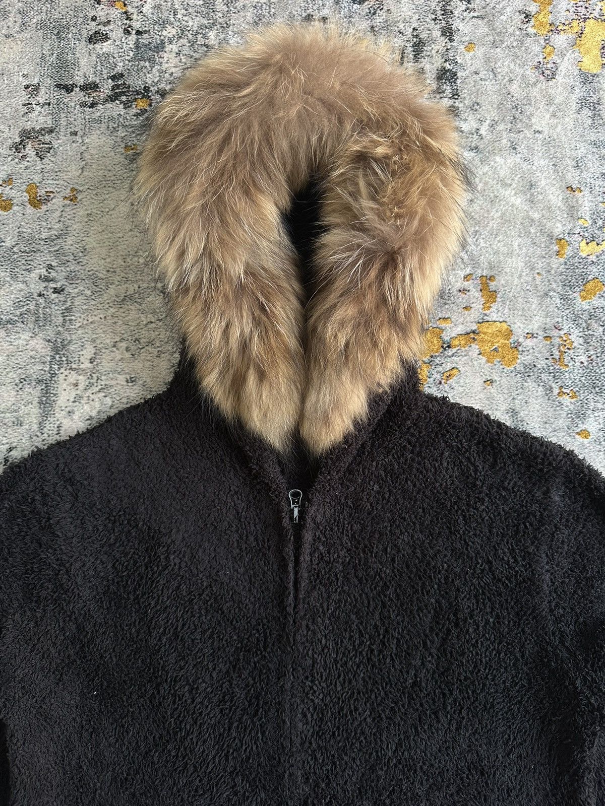 If Six Was Nine BAREFOOT DREAMS RH FAUX FUR ZIP HOODIE GRUNGE LGB STYLE Size US M / EU 48-50 / 2 - 2 Thumbnail
