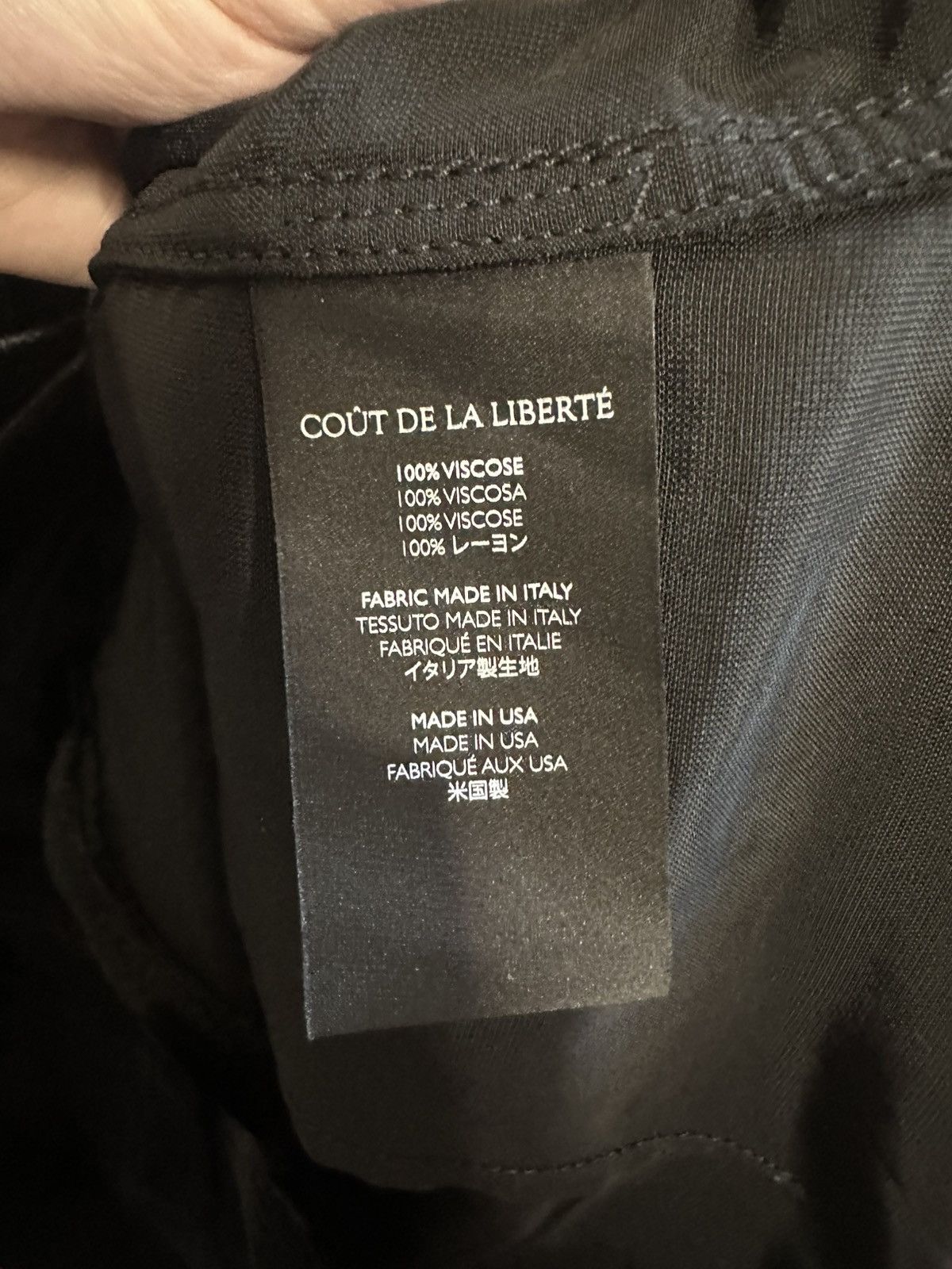 Cout de la Liberte CDLL “Stevie” $1,200 viscose velvet black western snap shirt Size US XS / EU 42 / 0 - 6 Thumbnail