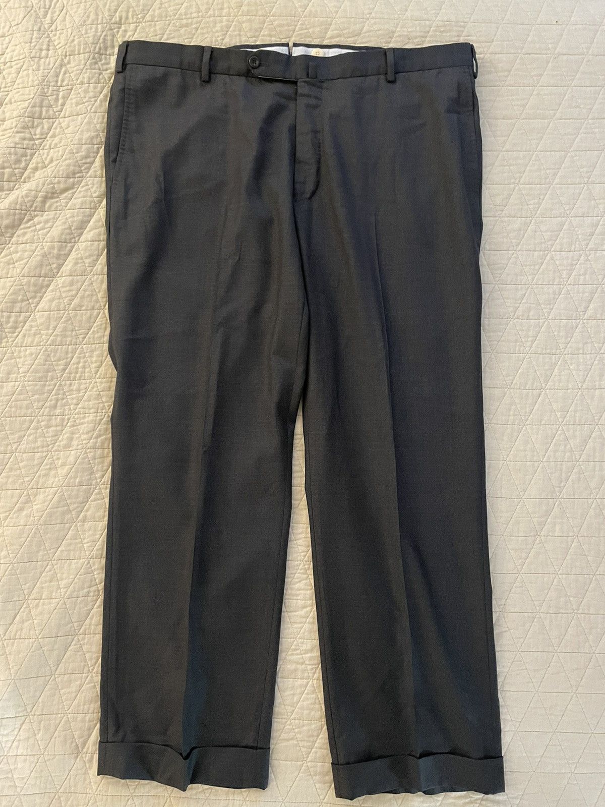 Incotex Super 150's Wool Flannel Flat Front Trouser Size US 40 / EU 56 - 6 Thumbnail