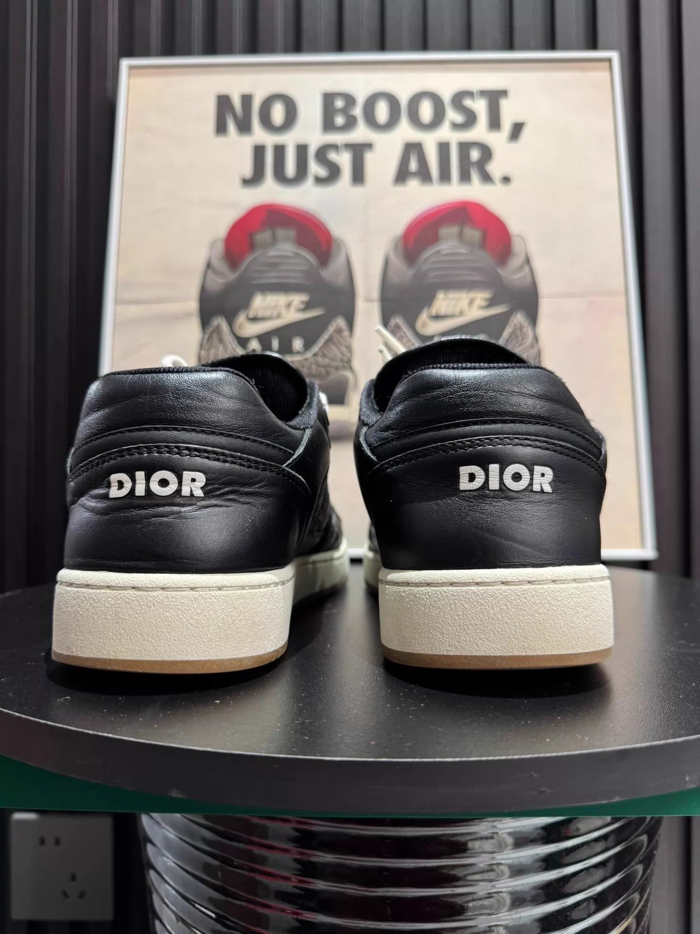 Dior DIOR B27 Leather Fabric Low-Top Sneaker Unisex Black Size US 7 / EU 40 - 6 Thumbnail