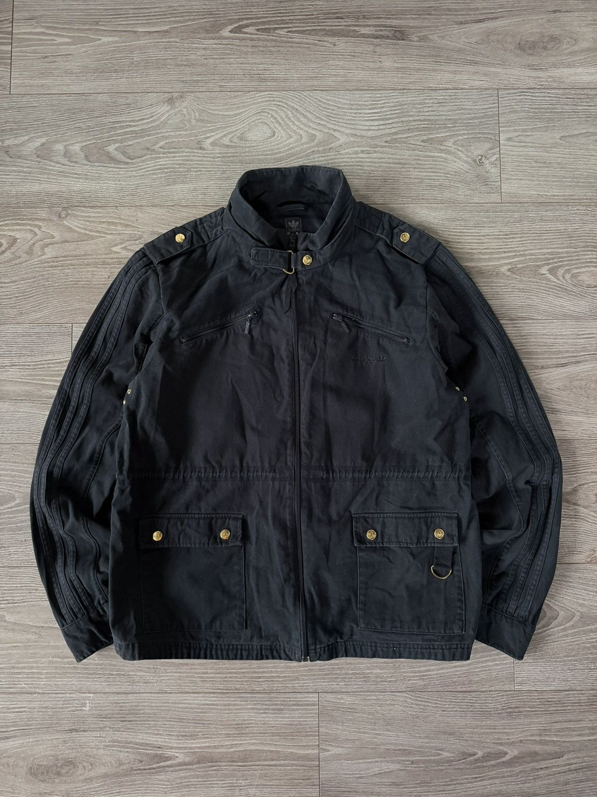 Adidas Rare Swag Avant Garde Adidas 3 Stripes Drip Cotton Jacket Size US L / EU 52-54 / 3 - 1 Thumbnail