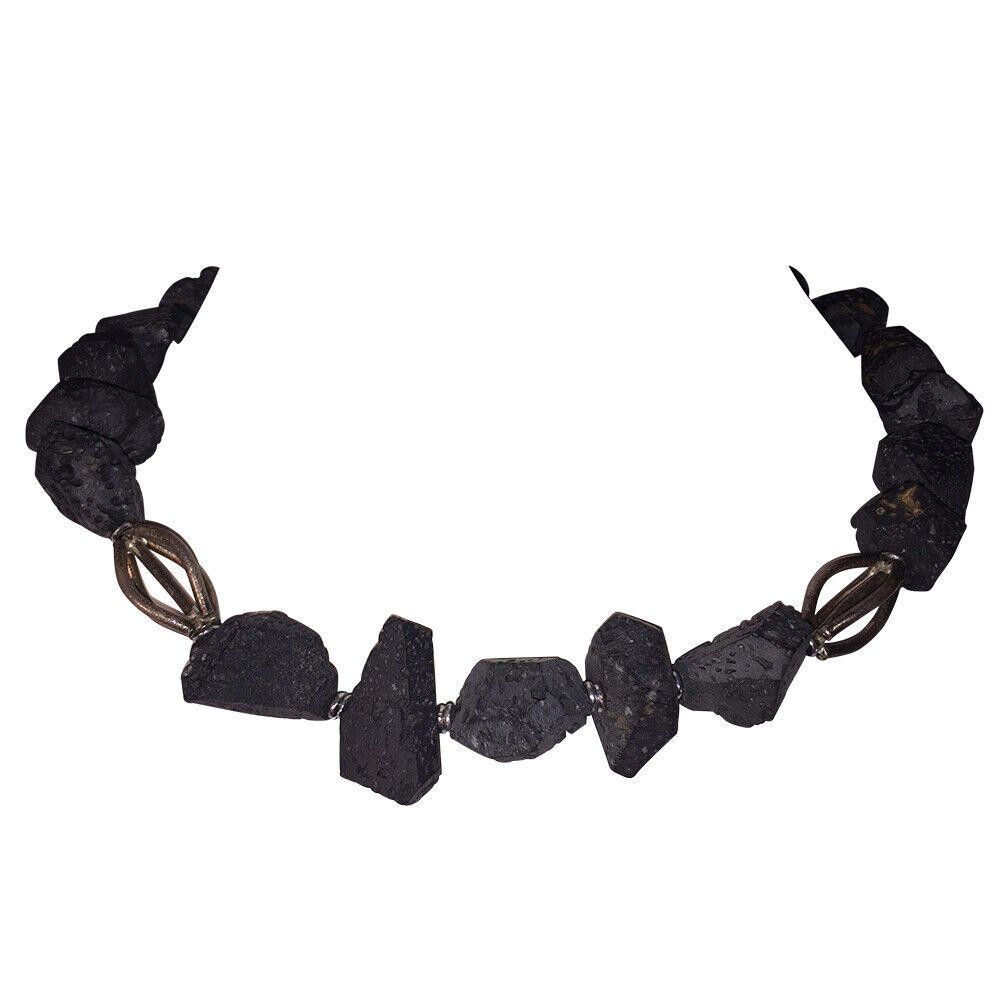 Handmade Hand Made Artisan Lava Bead Necklace Size ONE SIZE - 1 Thumbnail