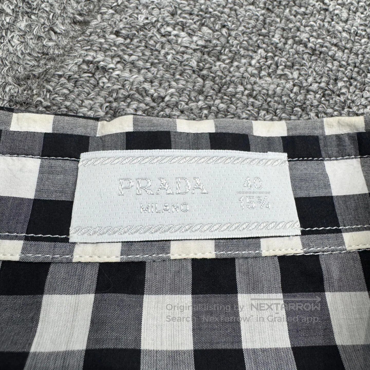 Prada Prada Black and white checkered shirt| Size US XXS / EU 40 - 3 Thumbnail