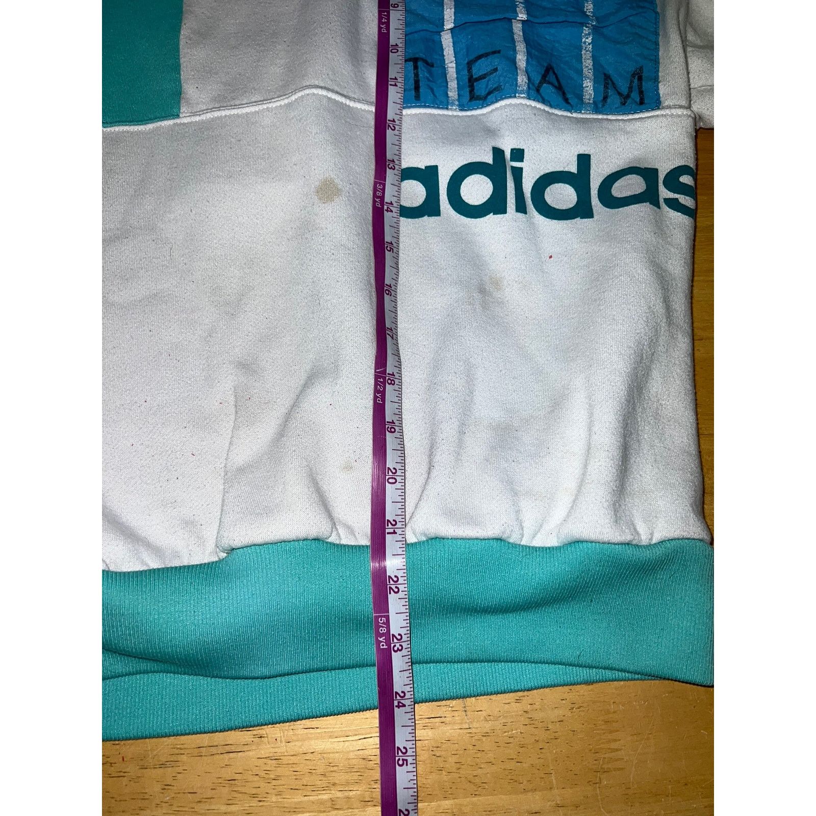 Vintage Vintage Team Adidas Sweatshirt 3 Striped White Crewneck M Size M / US 6-8 / IT 42-44 - 12 Thumbnail