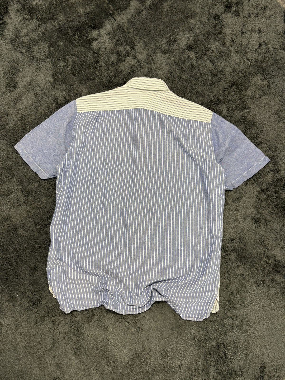 JW Anderson × Uniqlo JW Anderson Uniqlo Linen Striped Patchwork Shirt Size US XL / EU 56 / 4 - 2 Thumbnail