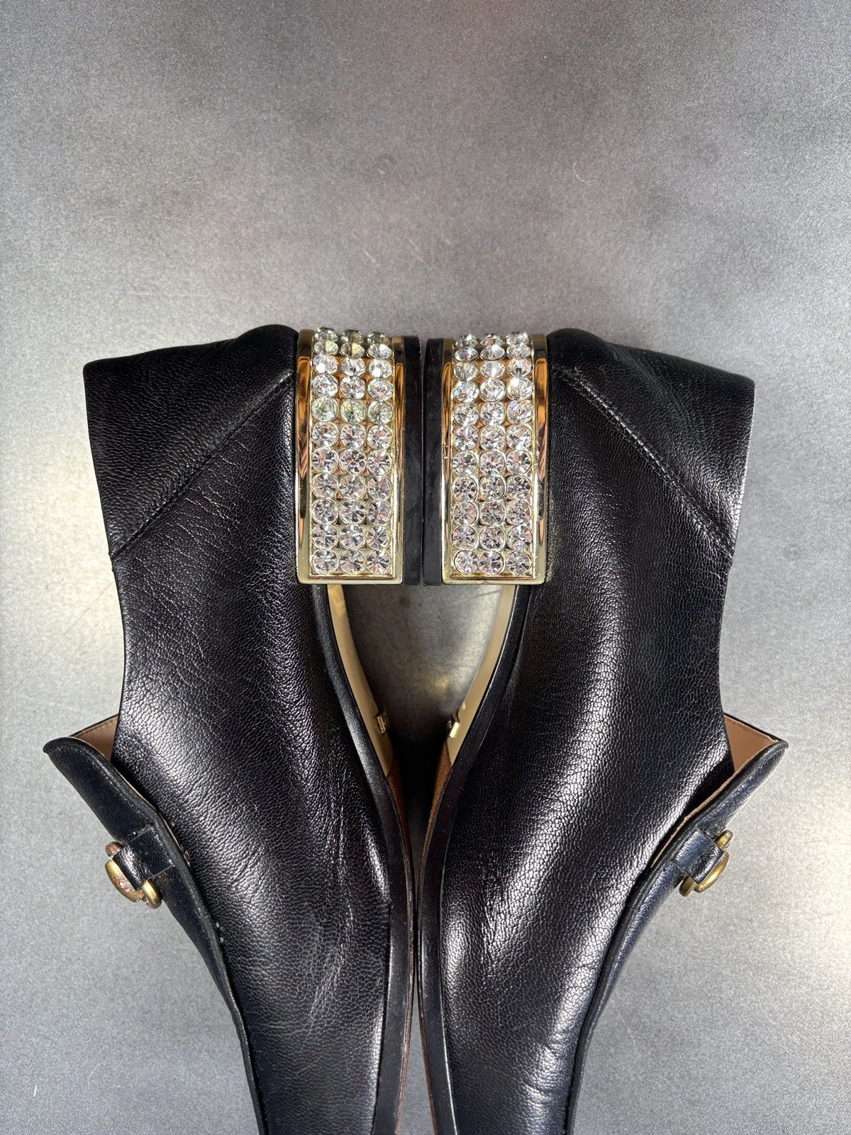 Gucci 2018 Gucci Horsebit Loafer Leather Mules Heels Crystal Jewel Size US 9 / IT 39 - 12 Thumbnail