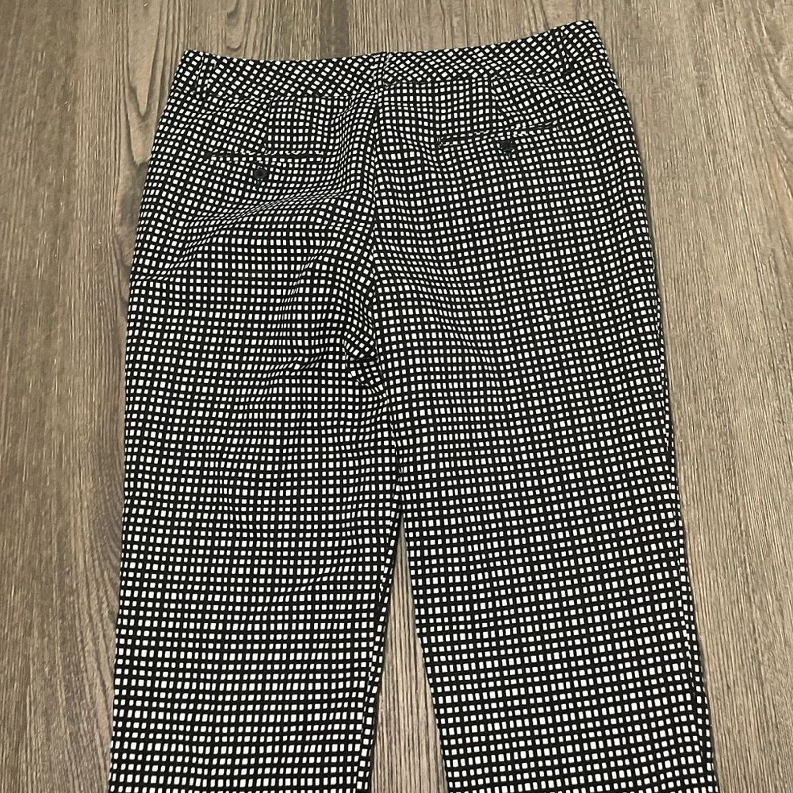Vintage Valerie Stevens Black White Windowpane Capri Pants Size 10 Size 32" / US 10 / IT 46 - 7 Thumbnail